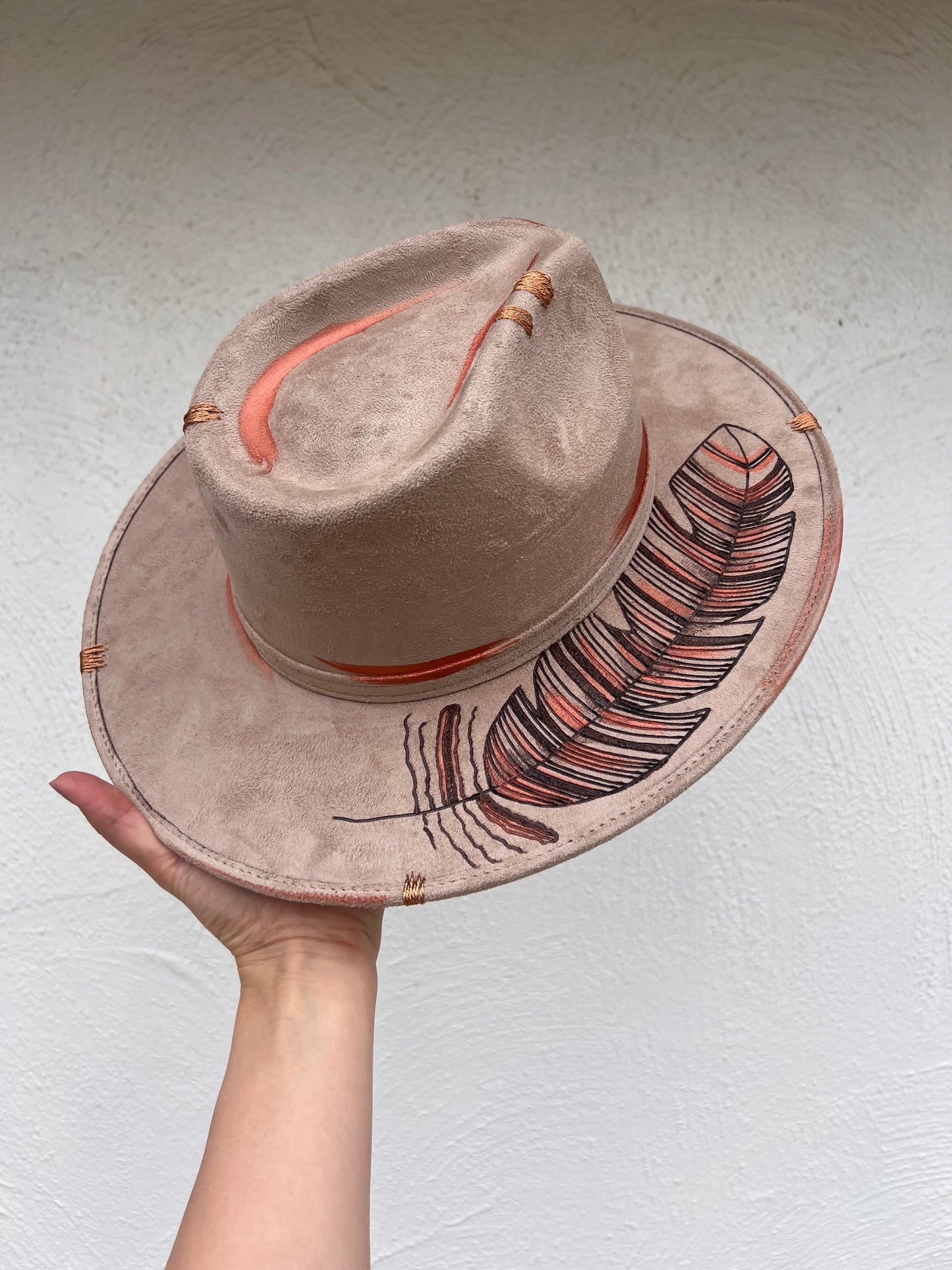 Metallic Feather Hat