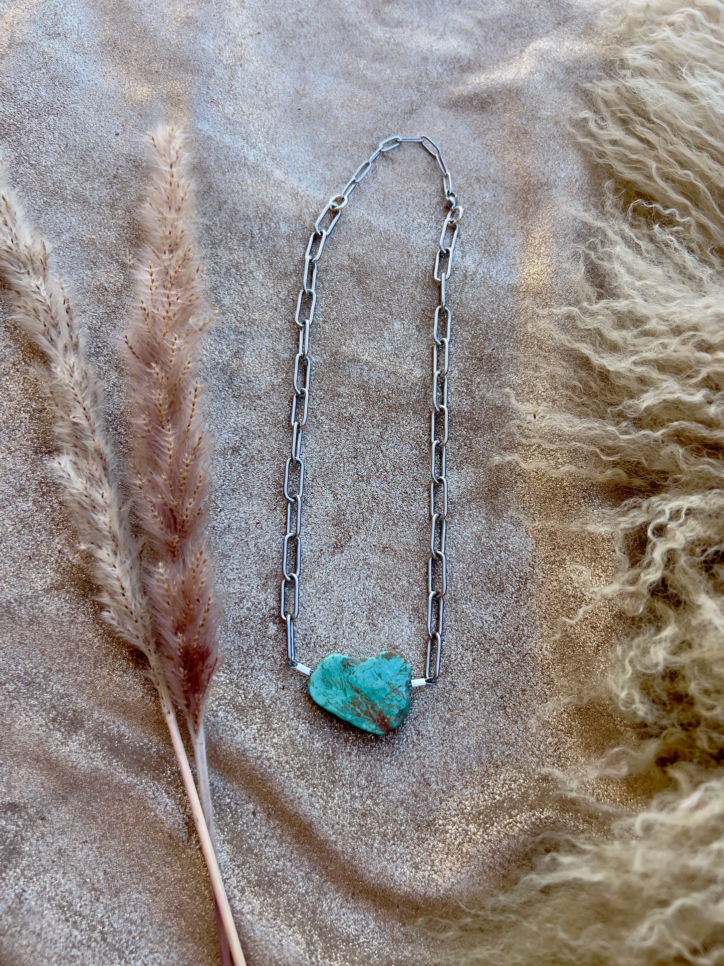 Kingman Turquoise Slab Necklace