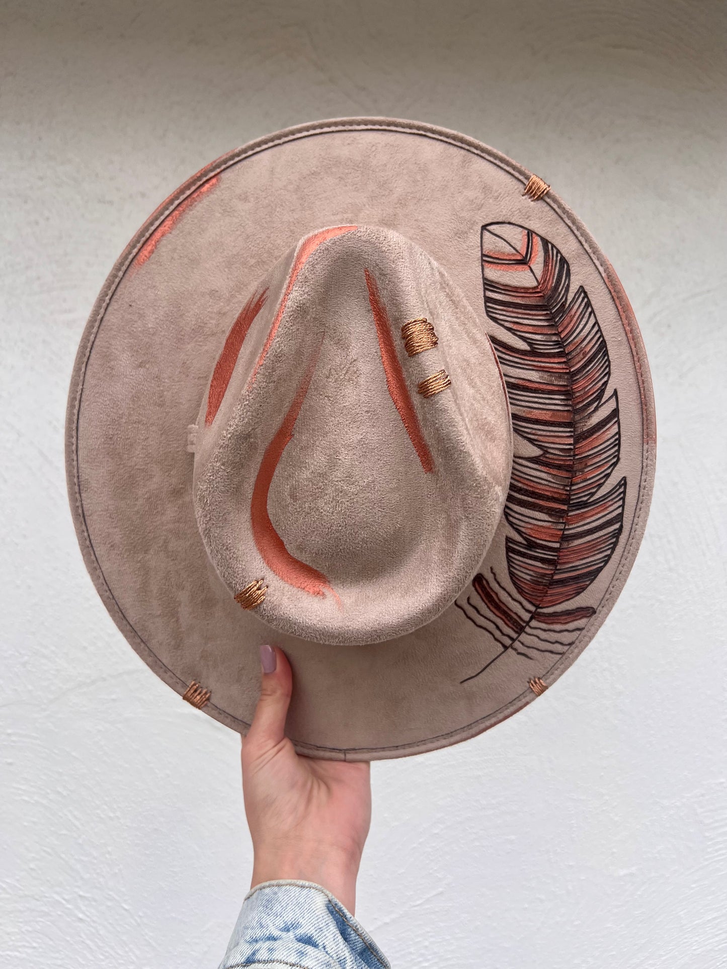Metallic Feather Hat