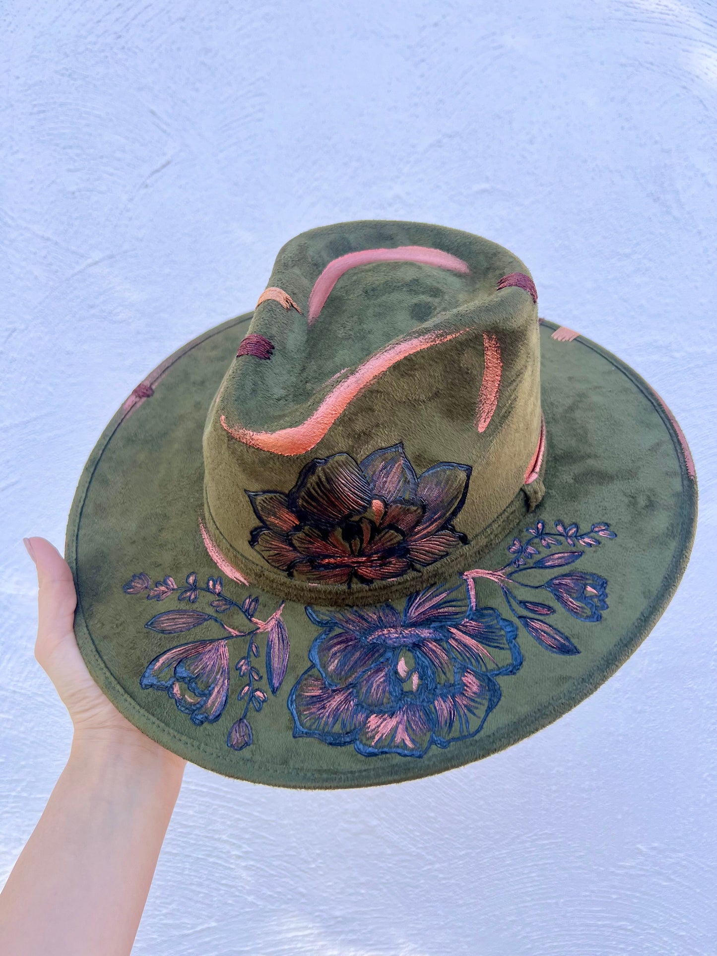Green Flower Hat