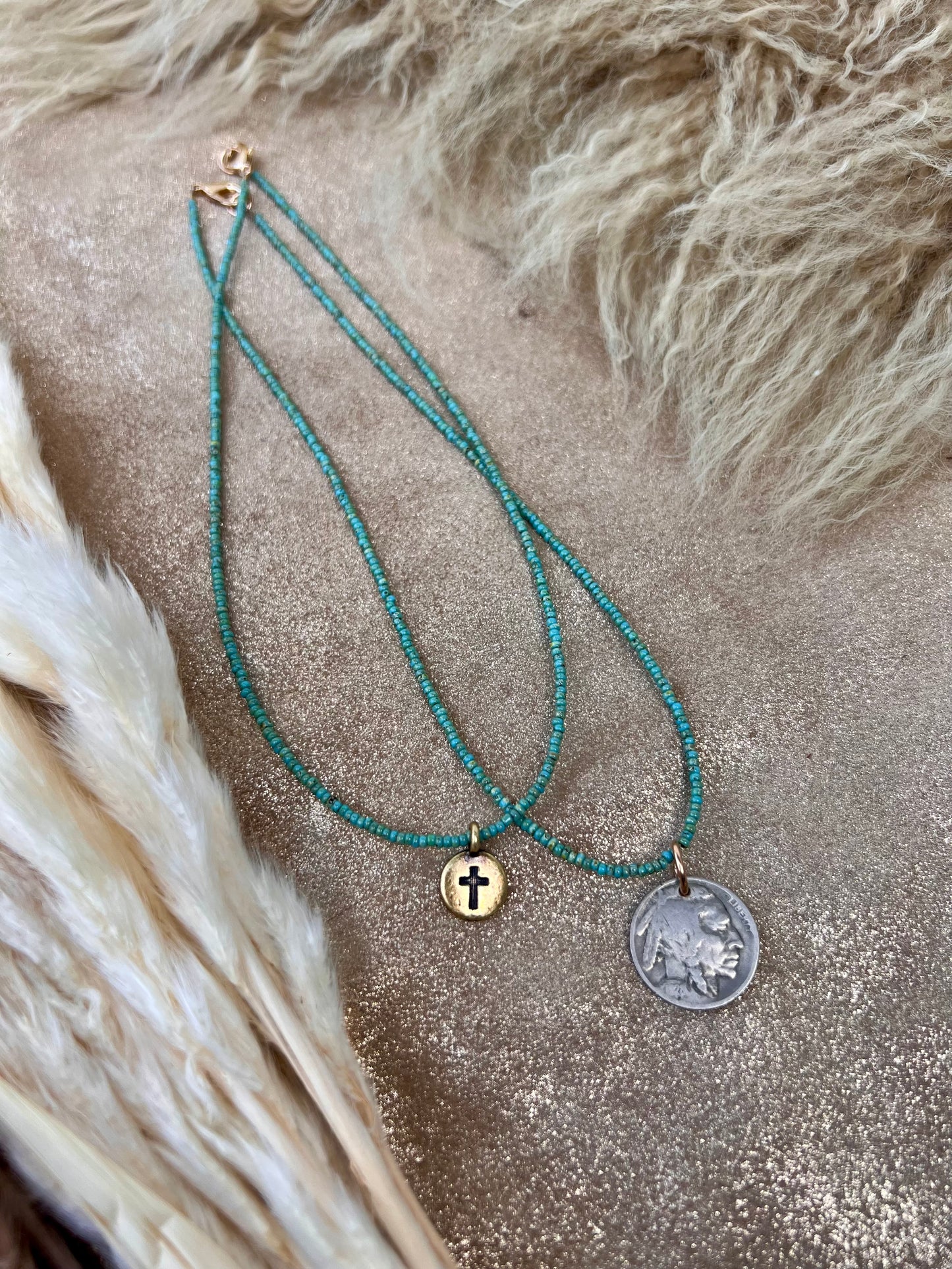 Bronze Cross Necklace