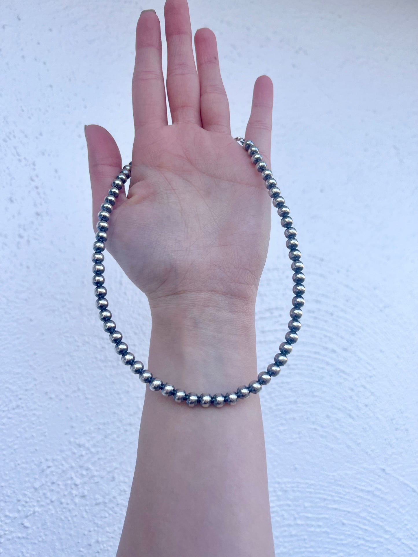 6 mm Sterling Silver Pearl Necklace