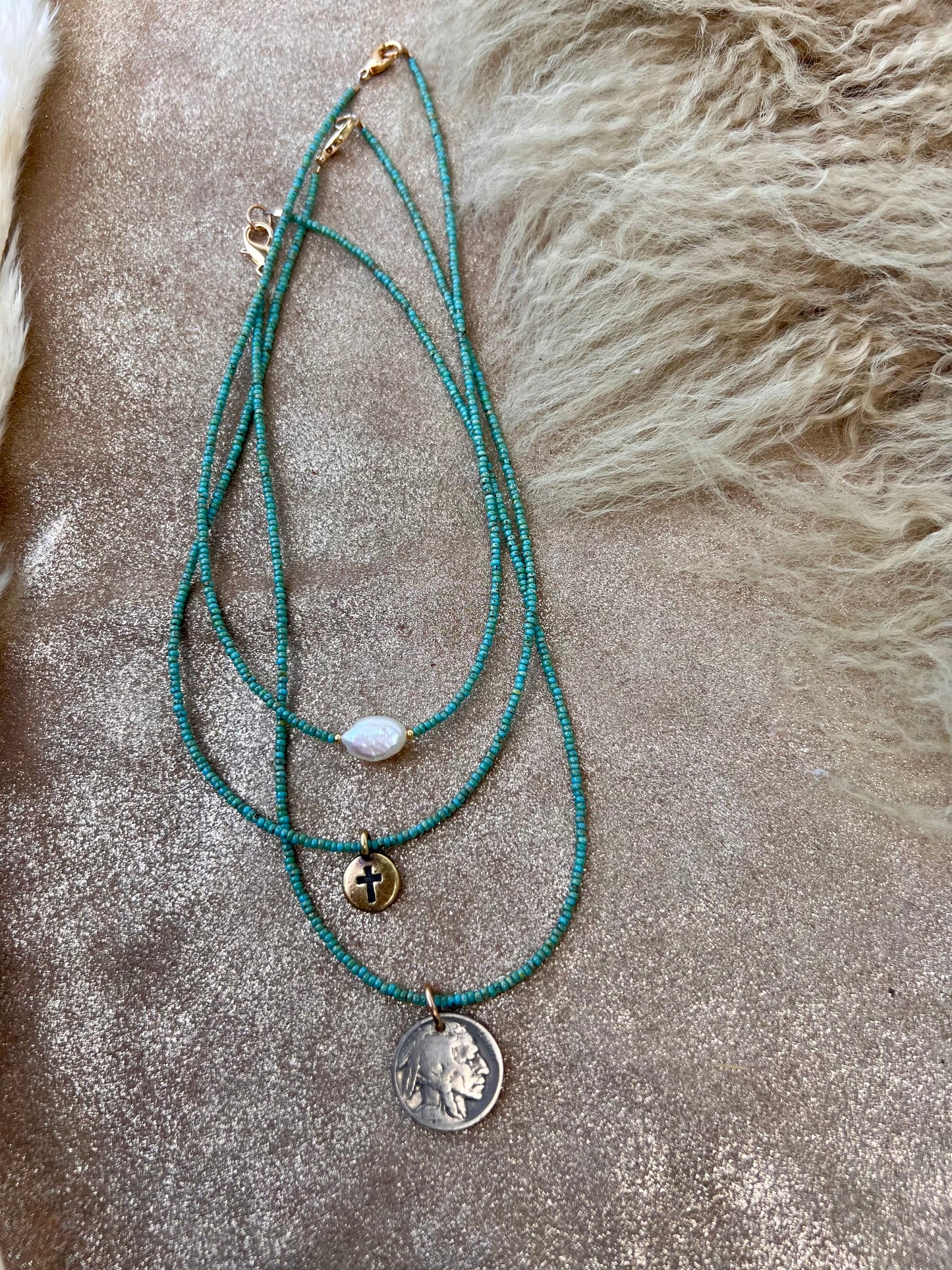 Bronze Cross Necklace