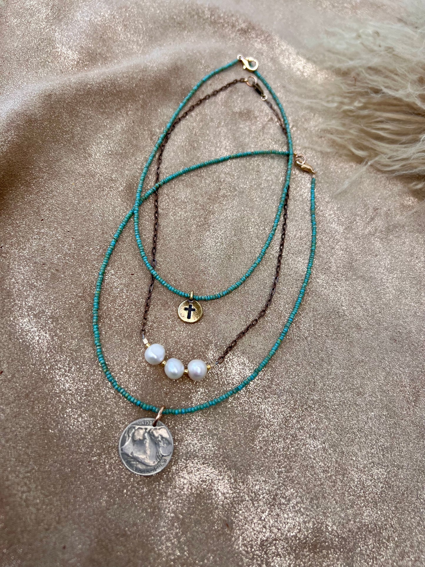 Bronze Cross Necklace