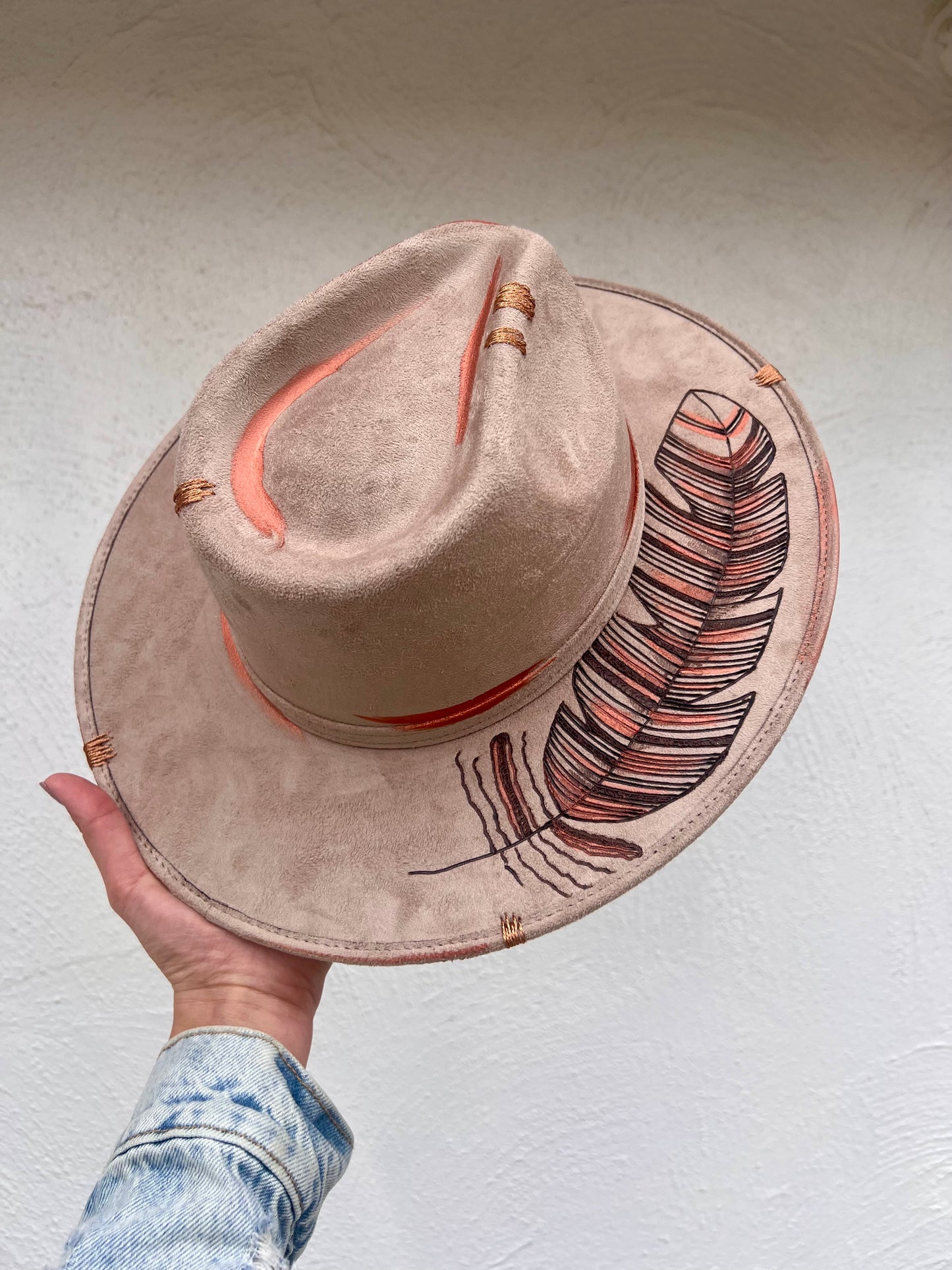 Metallic Feather Hat