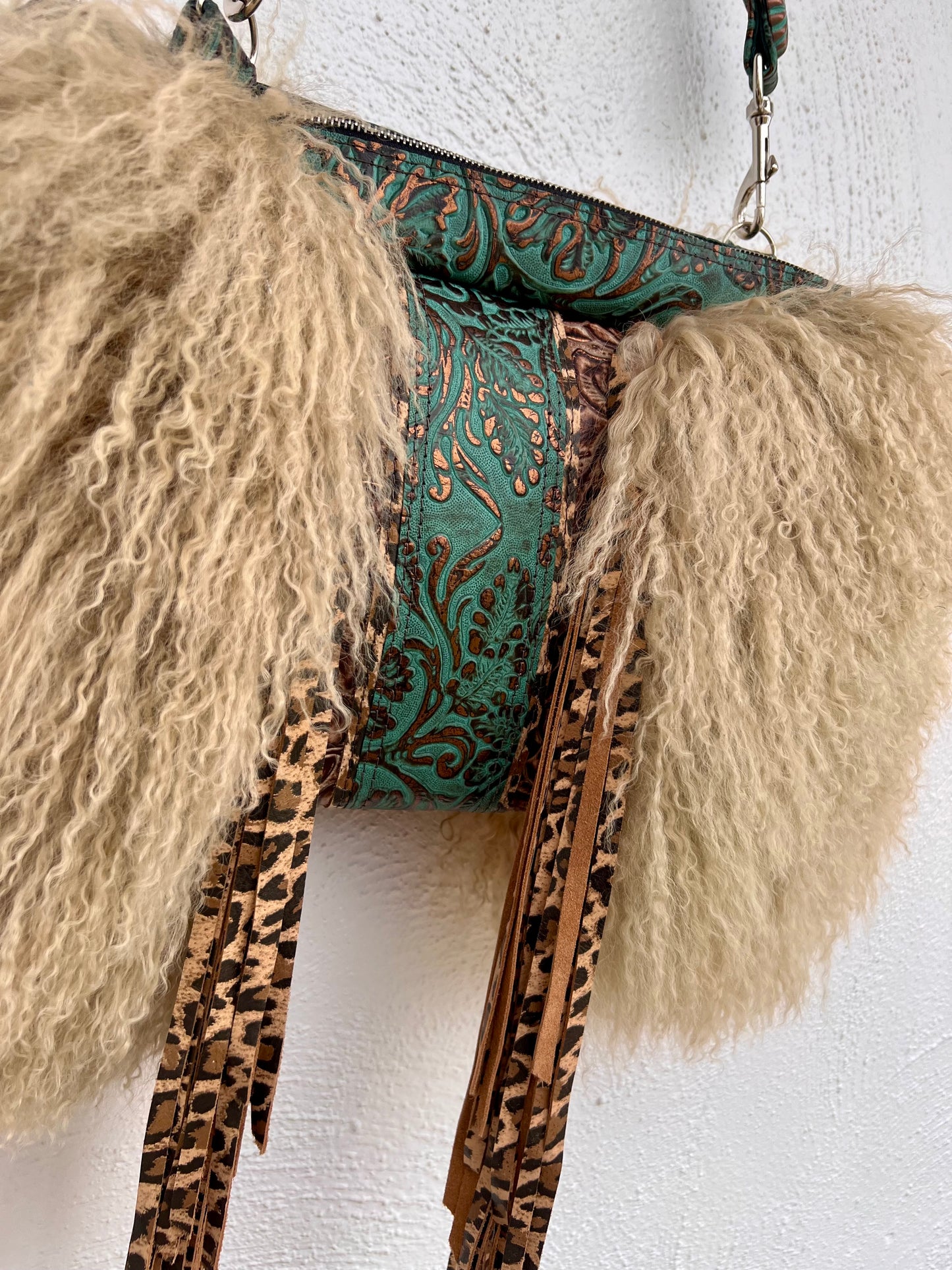 Wild Wooly - Turquoise & Cheetah