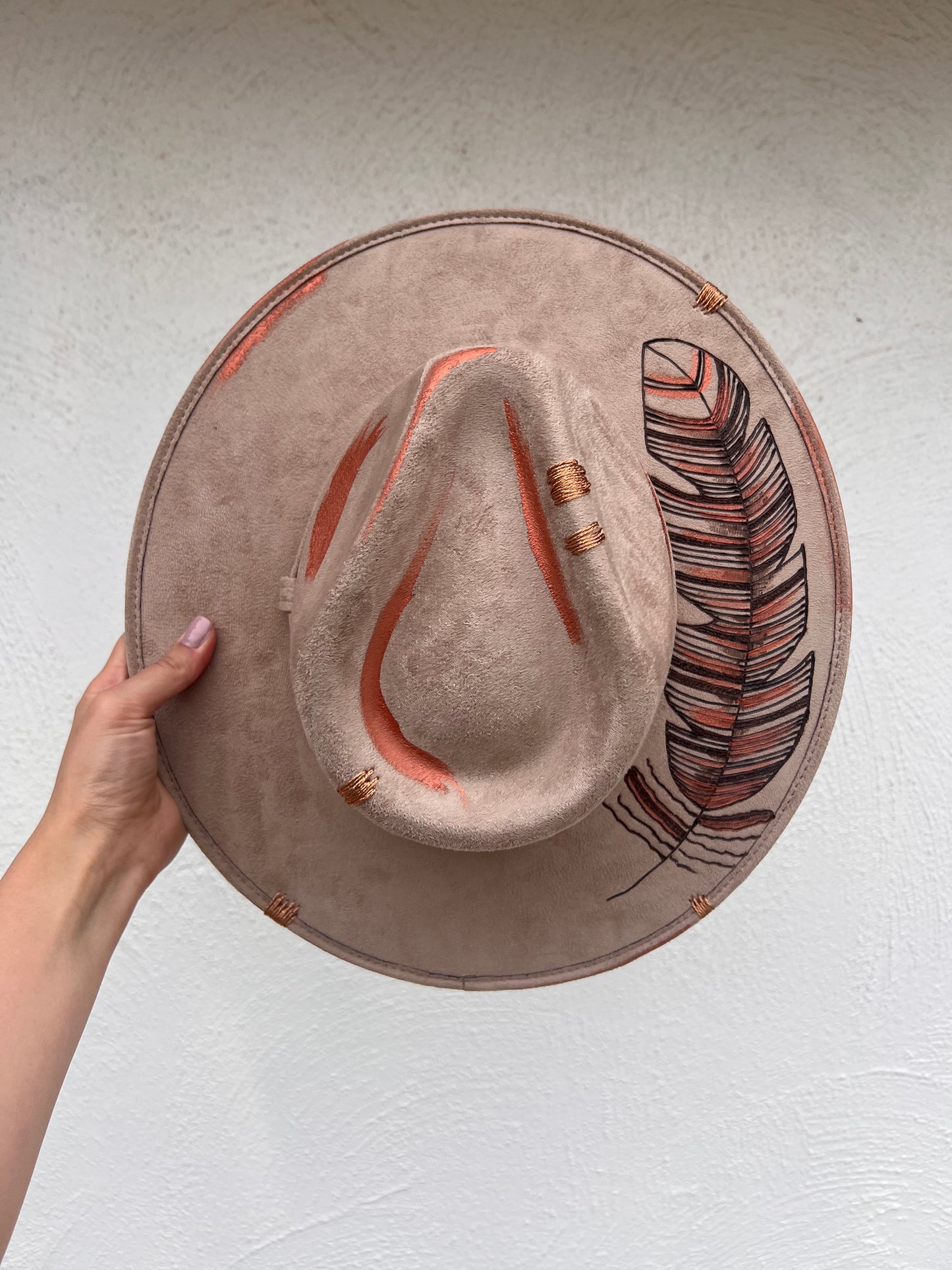 Metallic Feather Hat
