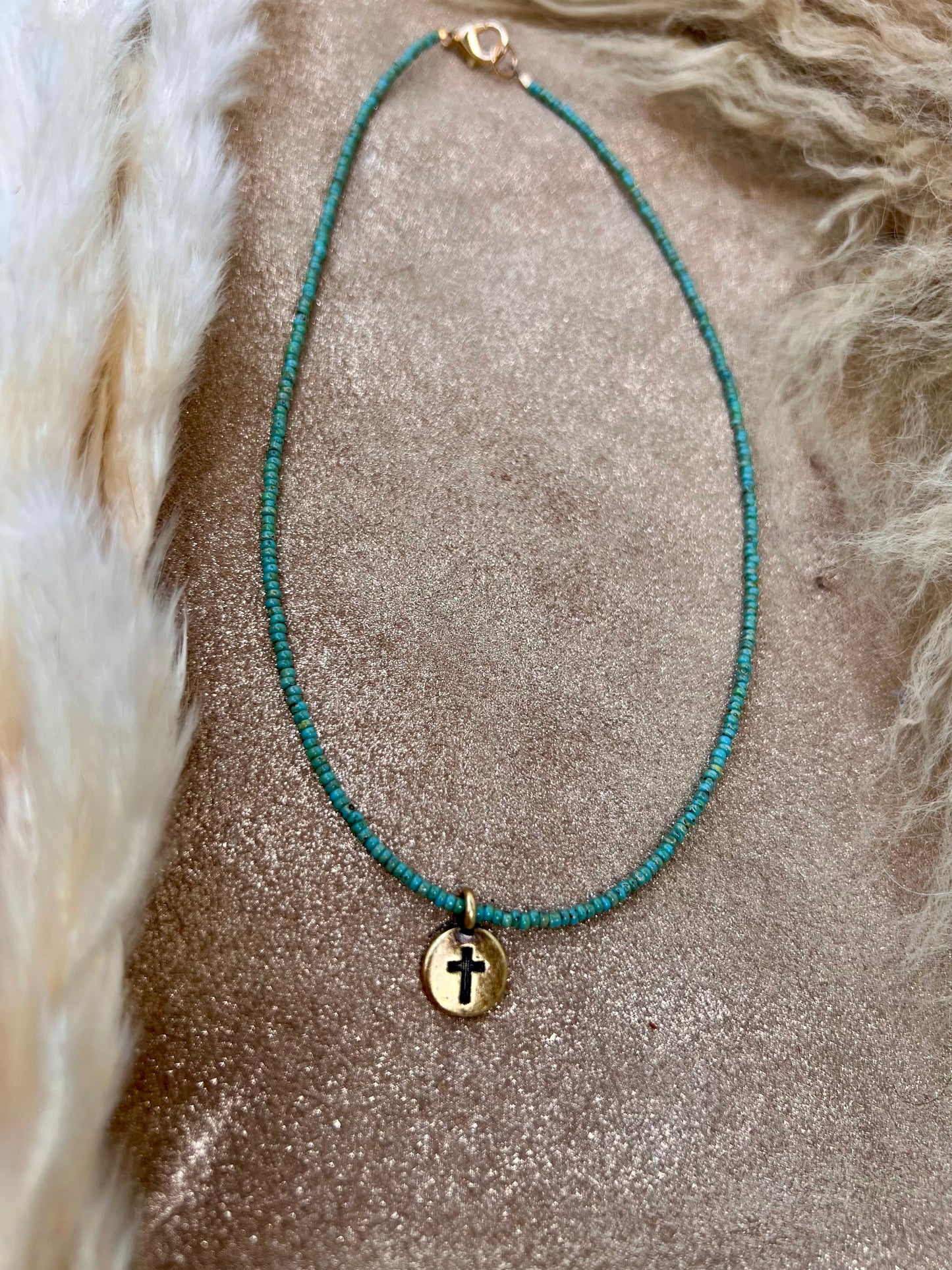 Bronze Cross Necklace