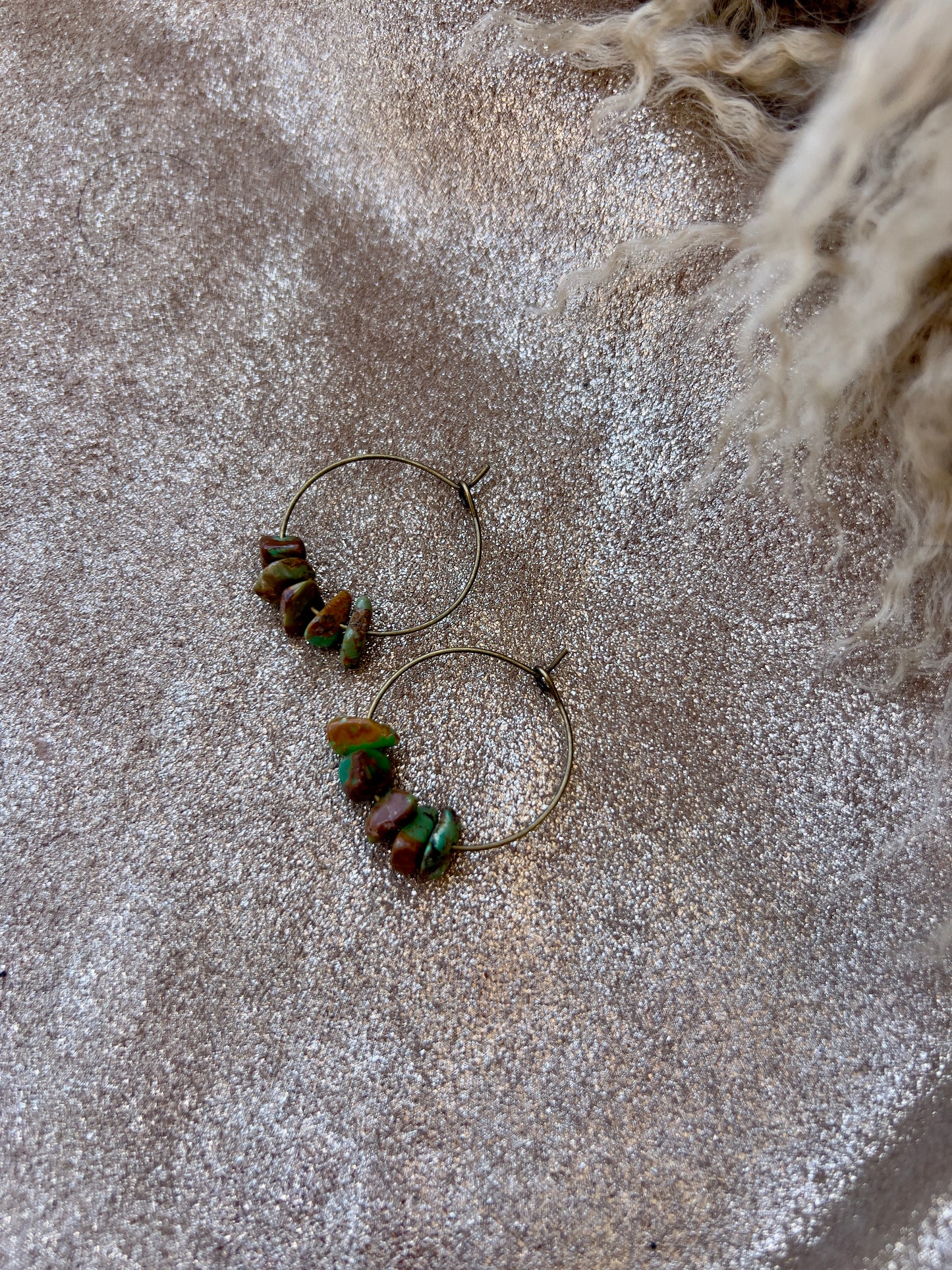 Mini Hoops - Green Turquoise