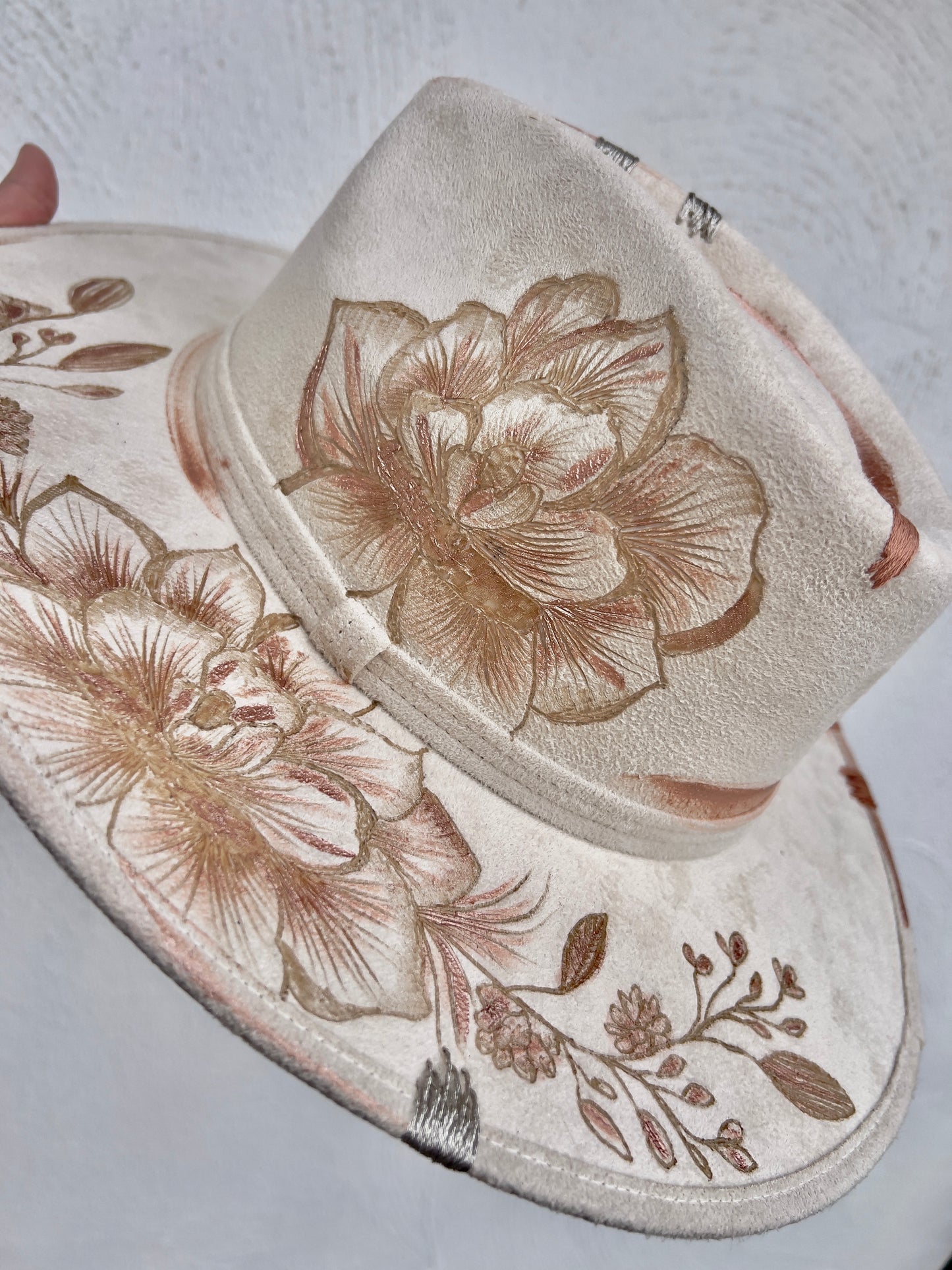 White Floral Hat