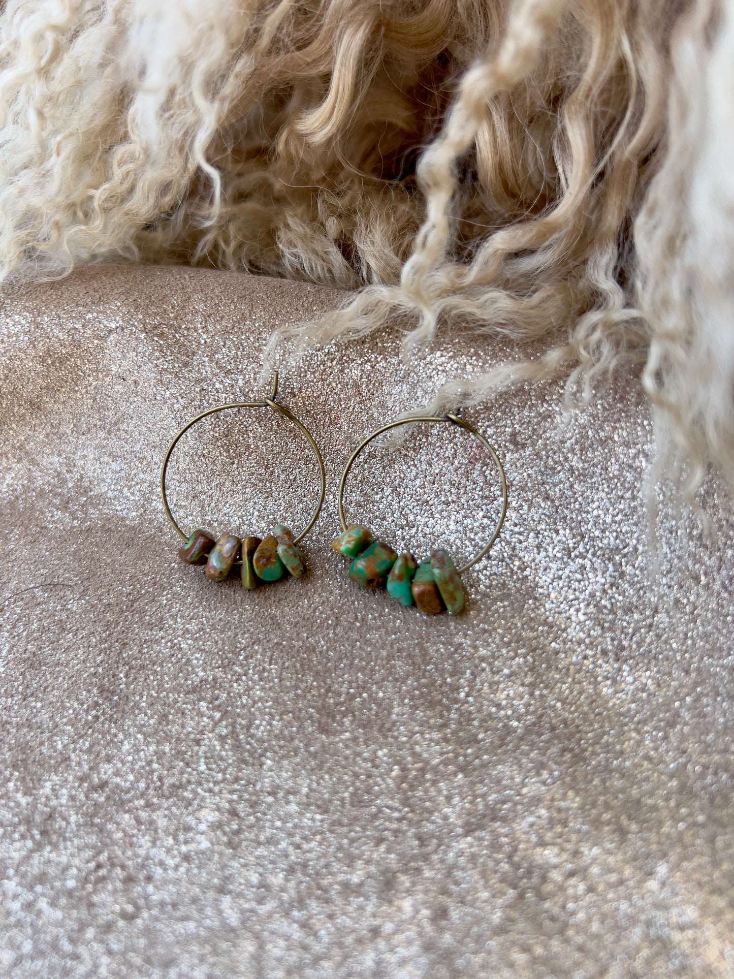Mini Hoops - Green Turquoise