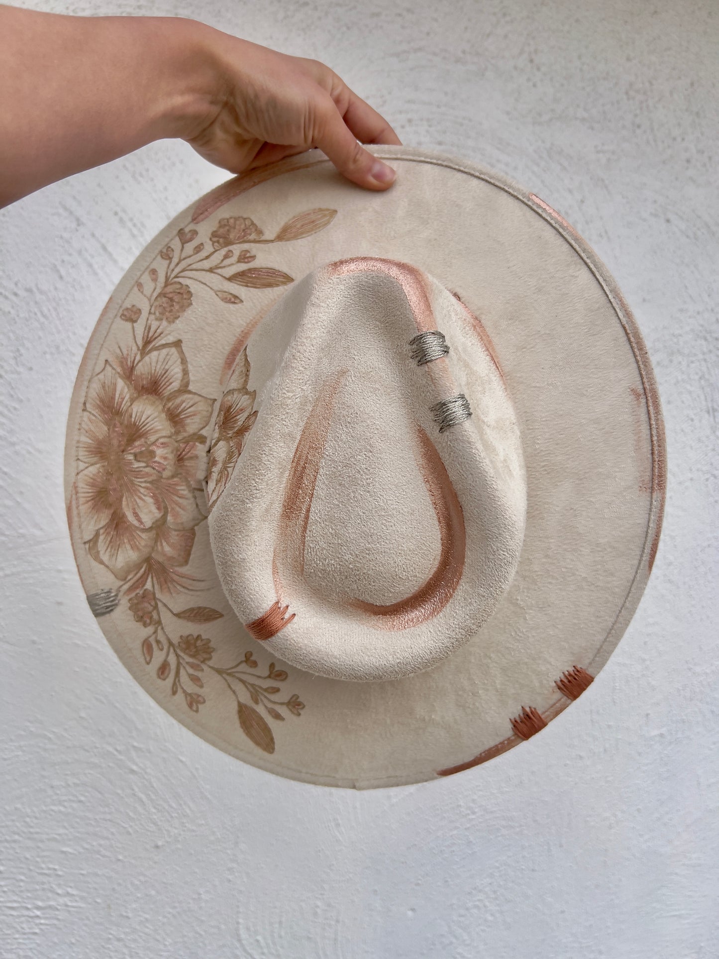 White Floral Hat