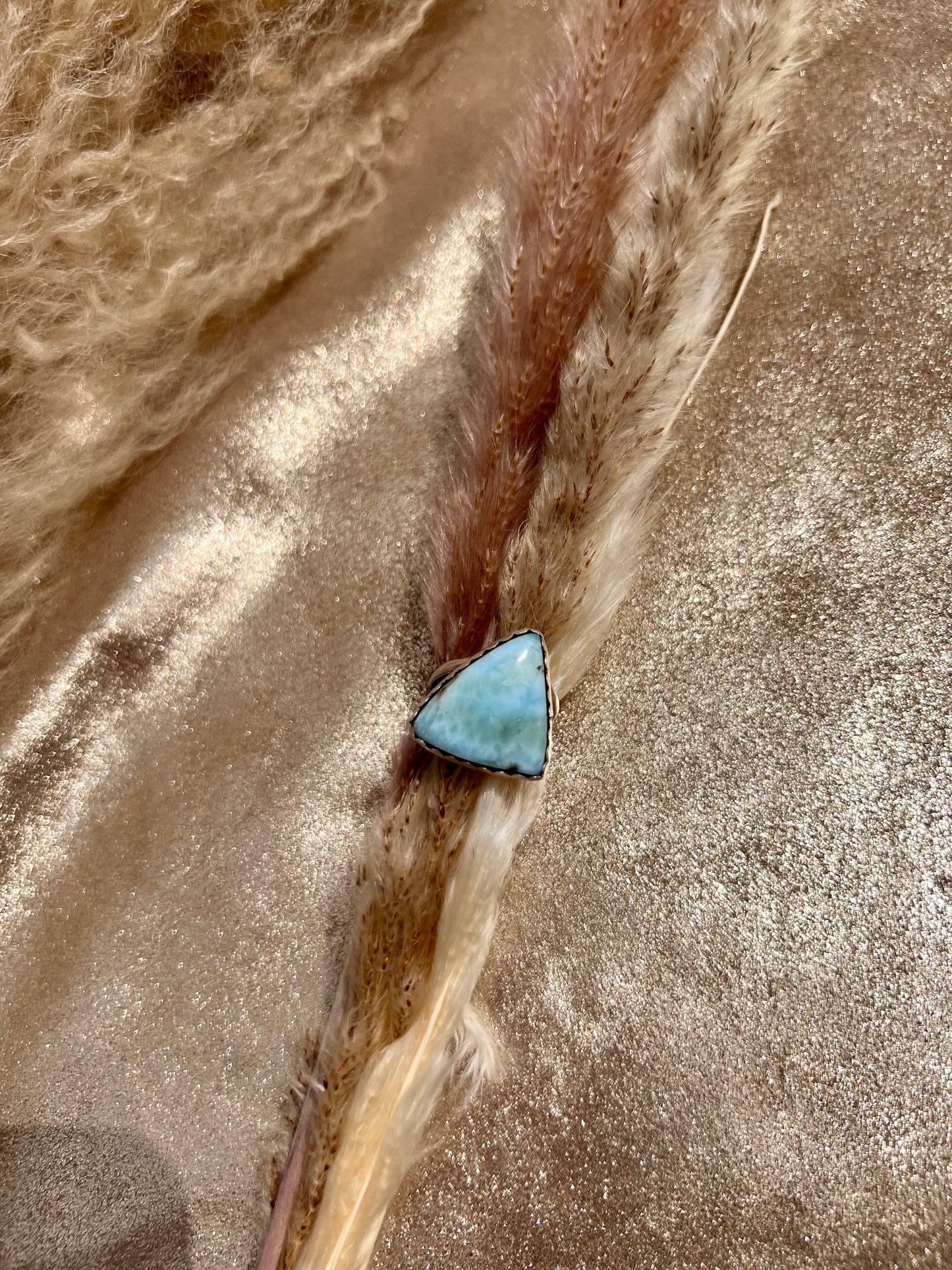 Larimar Triangle Ring