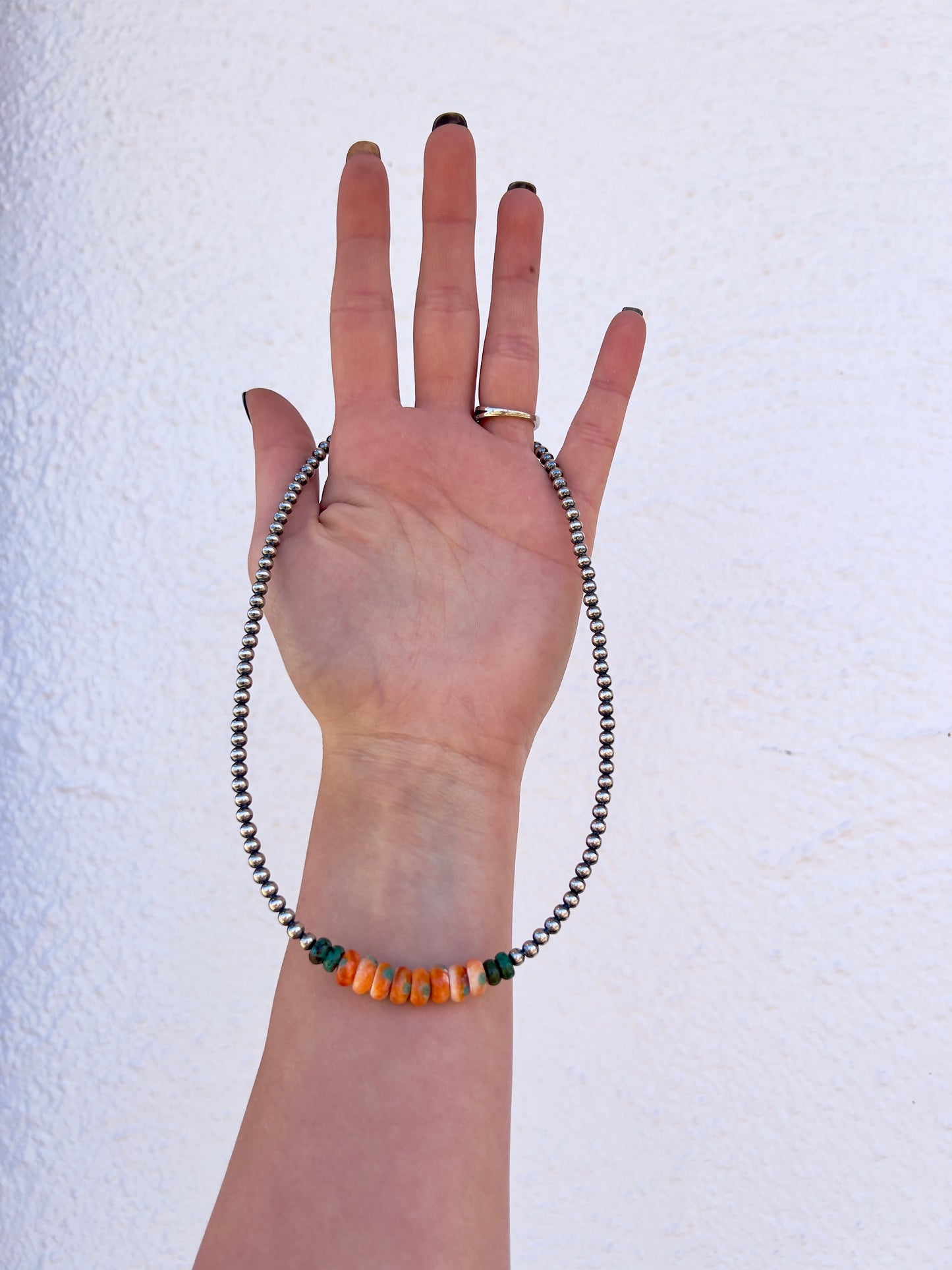 Turquoise and Spiny Oyster Necklace