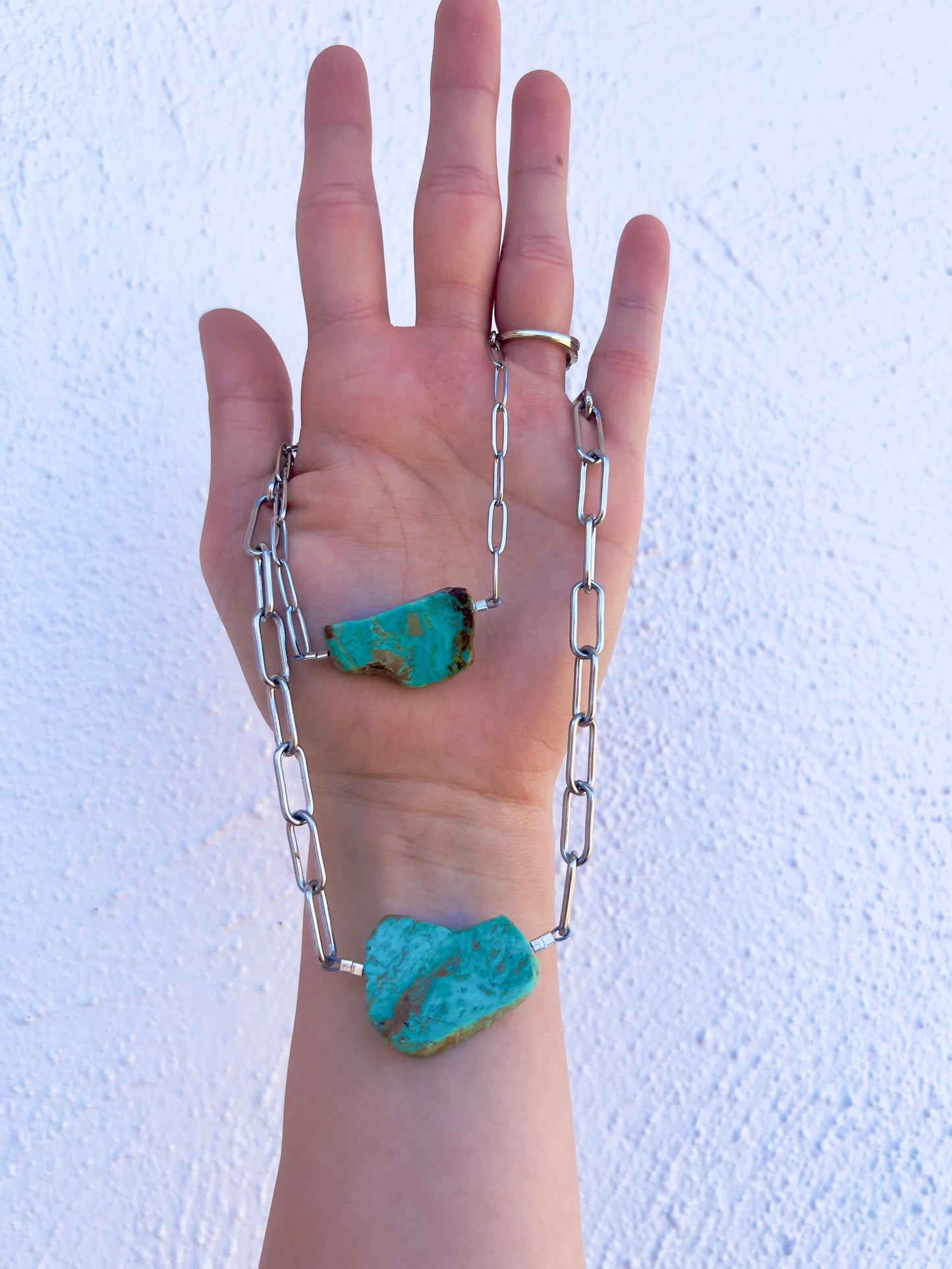 Kingman Turquoise Slab Necklace