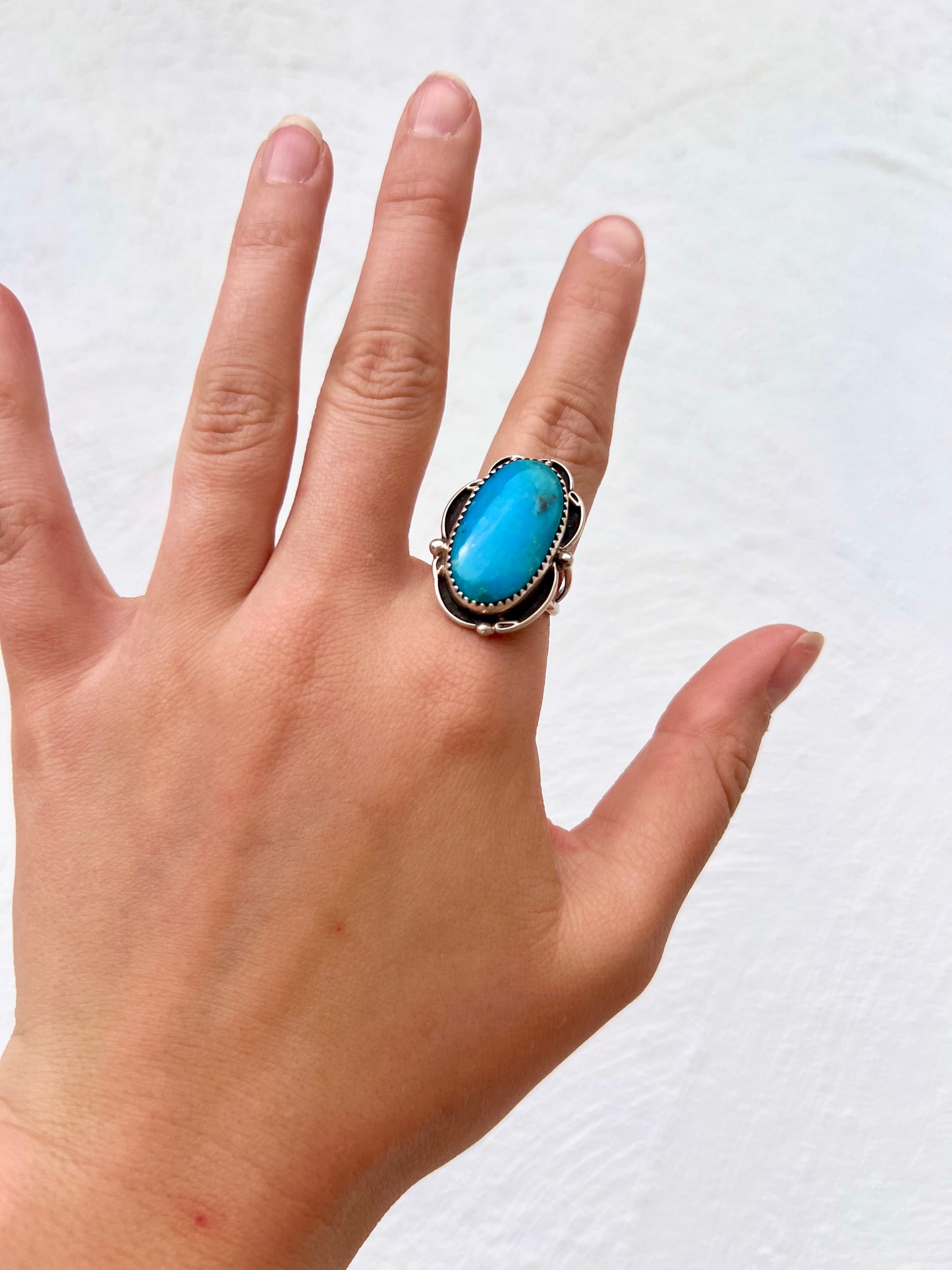 Turquoise Swirl Design Ring