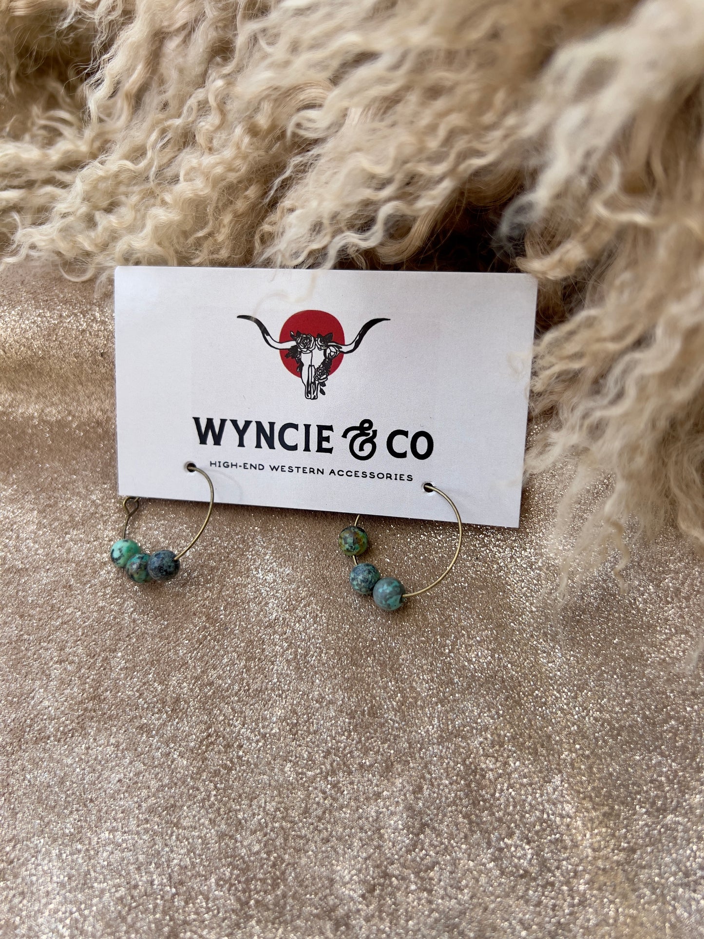 Mini Hoops - African Turquoise