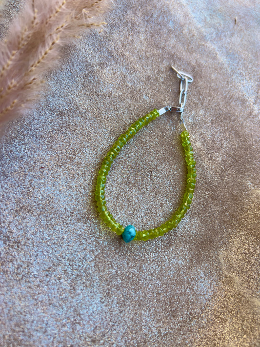 Peridot & Turquoise Bracelet