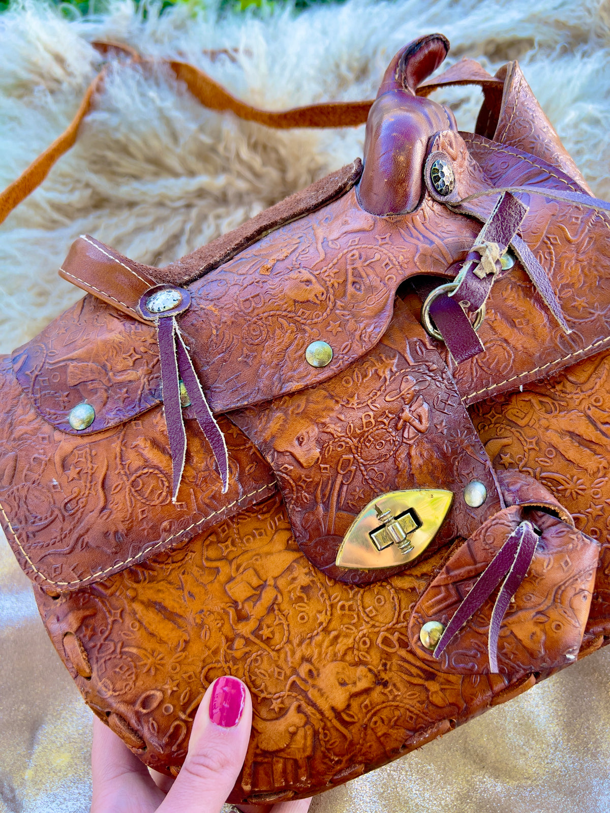Hidden Details Saddle Bag