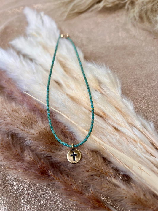 Bronze Cross Necklace