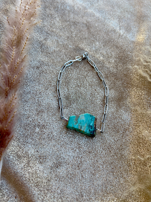 Kingman Turquoise Slab Bracelet