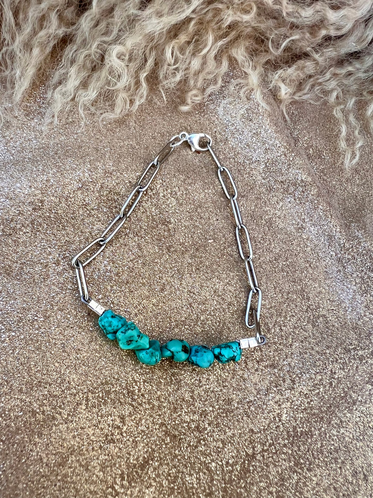 Turquoise Beaded Bar Bracelet