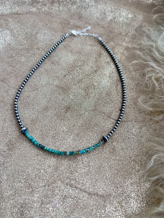 Sterling Silver and Turquoise Necklace