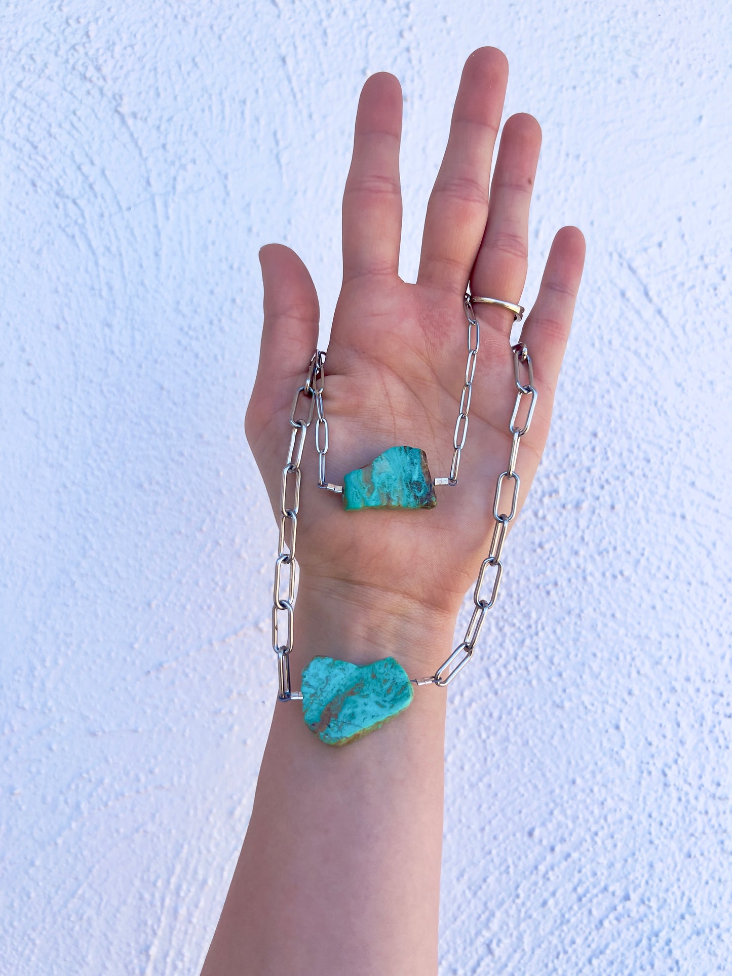 Kingman Turquoise Slab Necklace