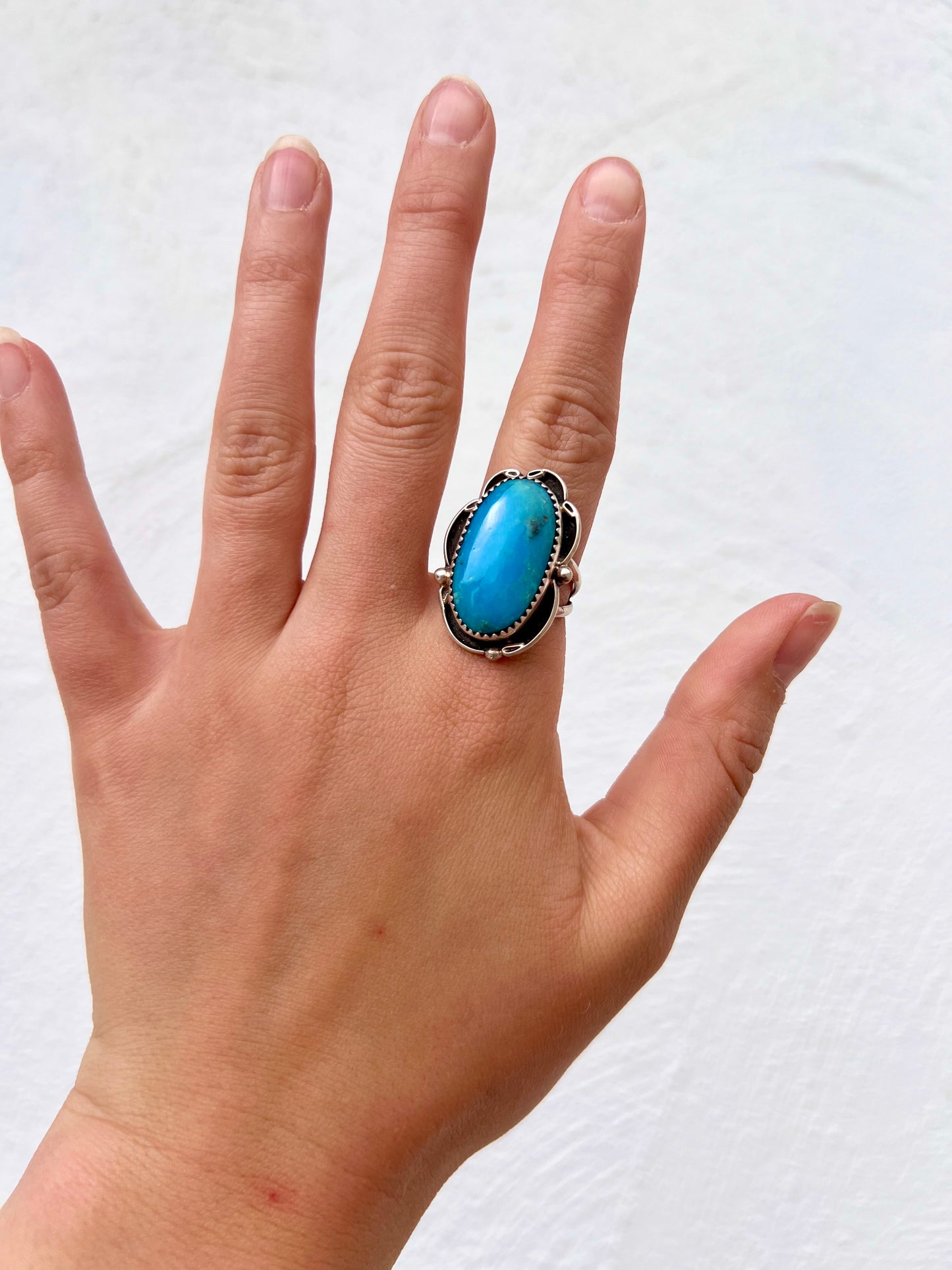 Turquoise Swirl Design Ring