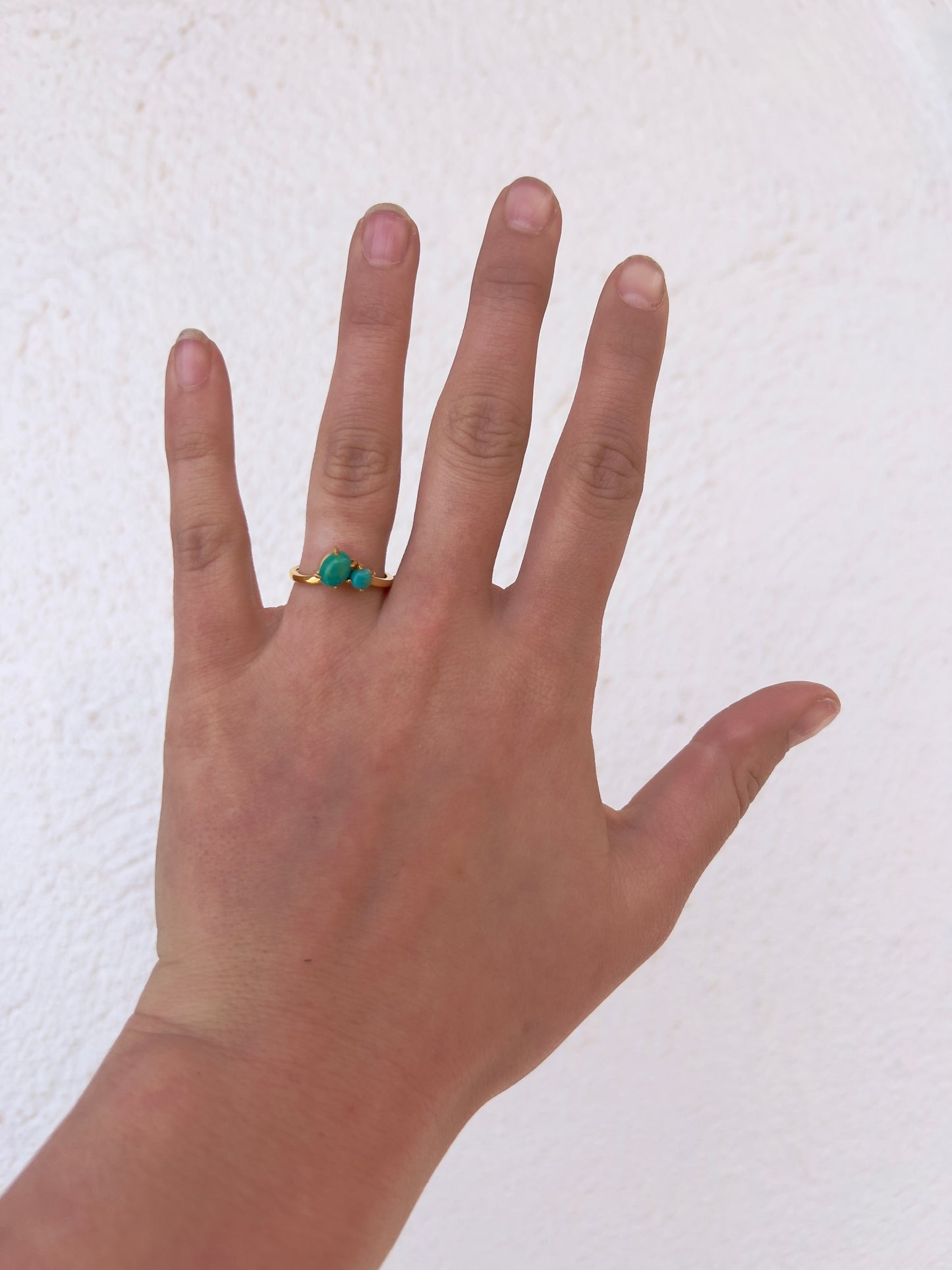 Two Stone Turquoise and Gold