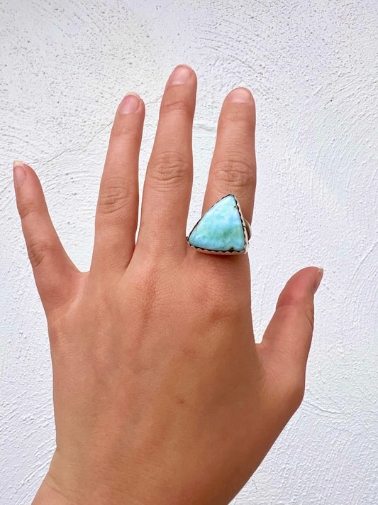 Larimar Triangle Ring