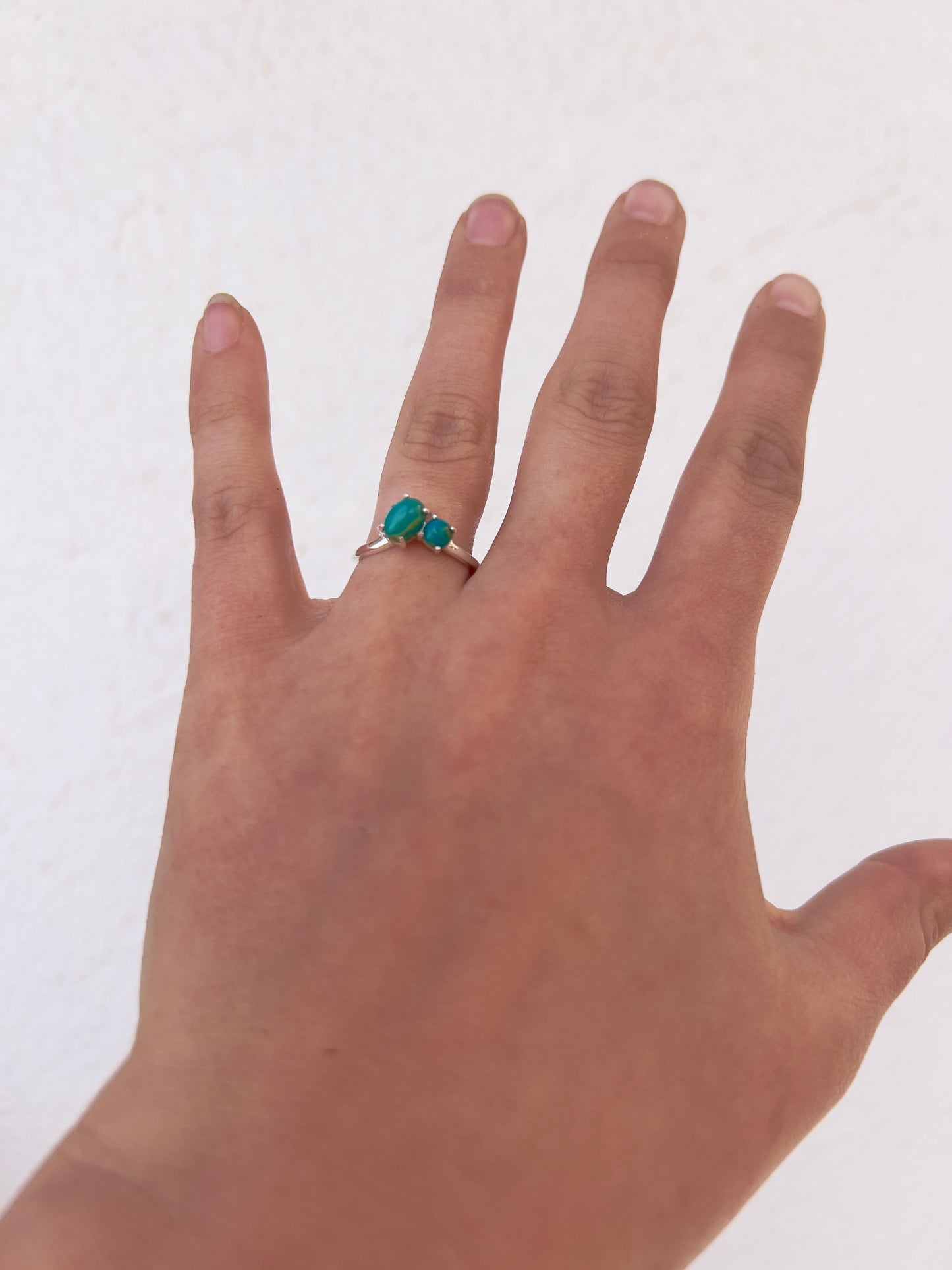 Two Stone Turquoise and Silver