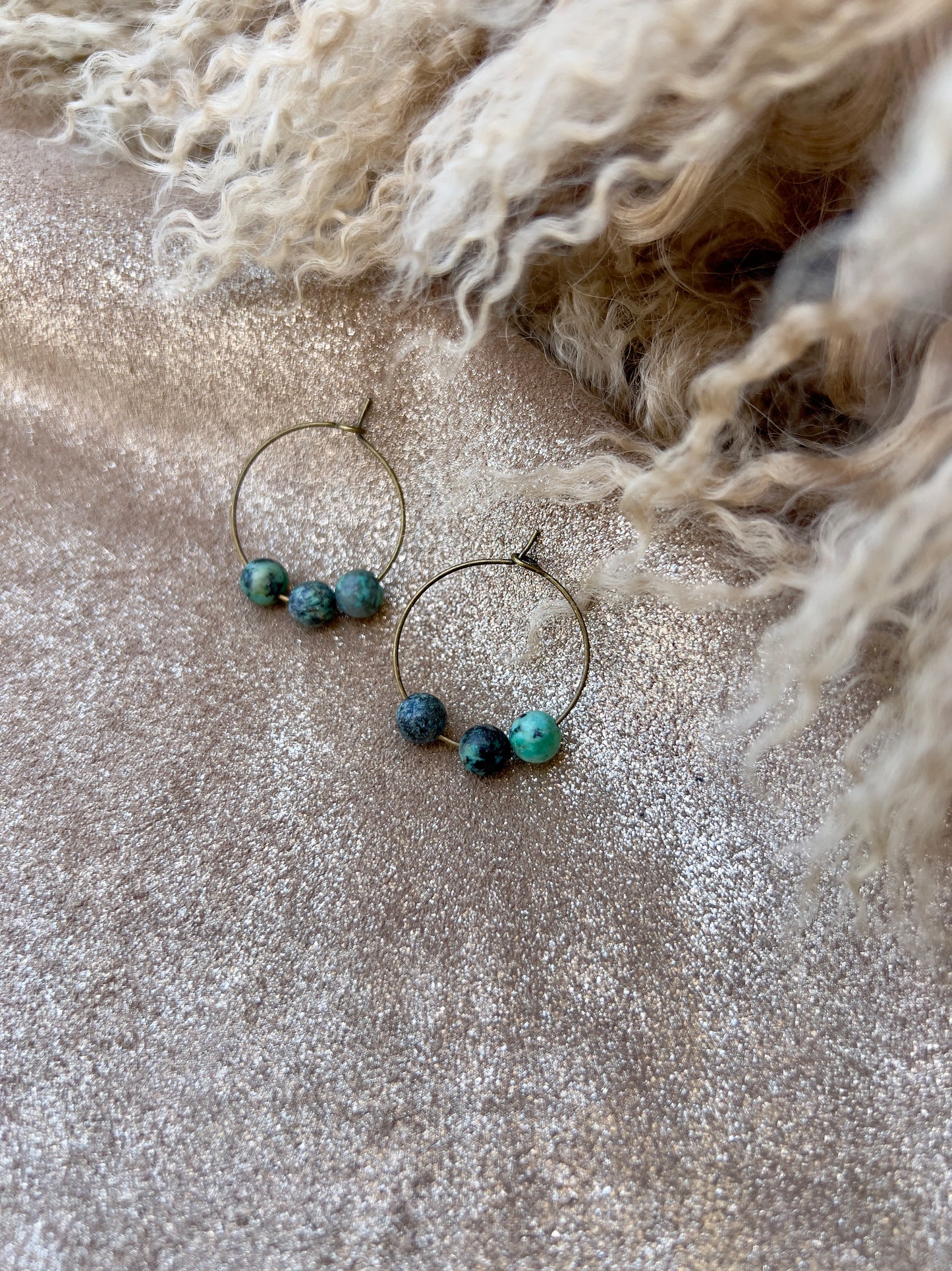 Mini Hoops - African Turquoise