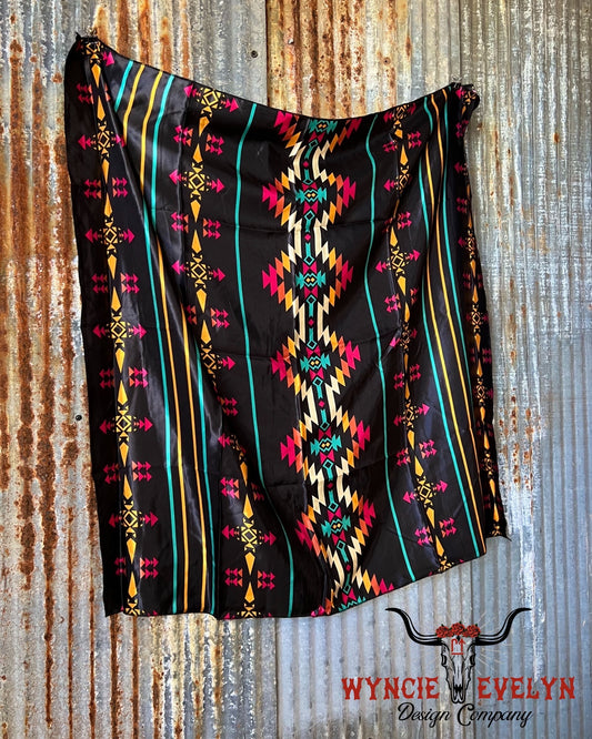 Black Aztec Wild Rag