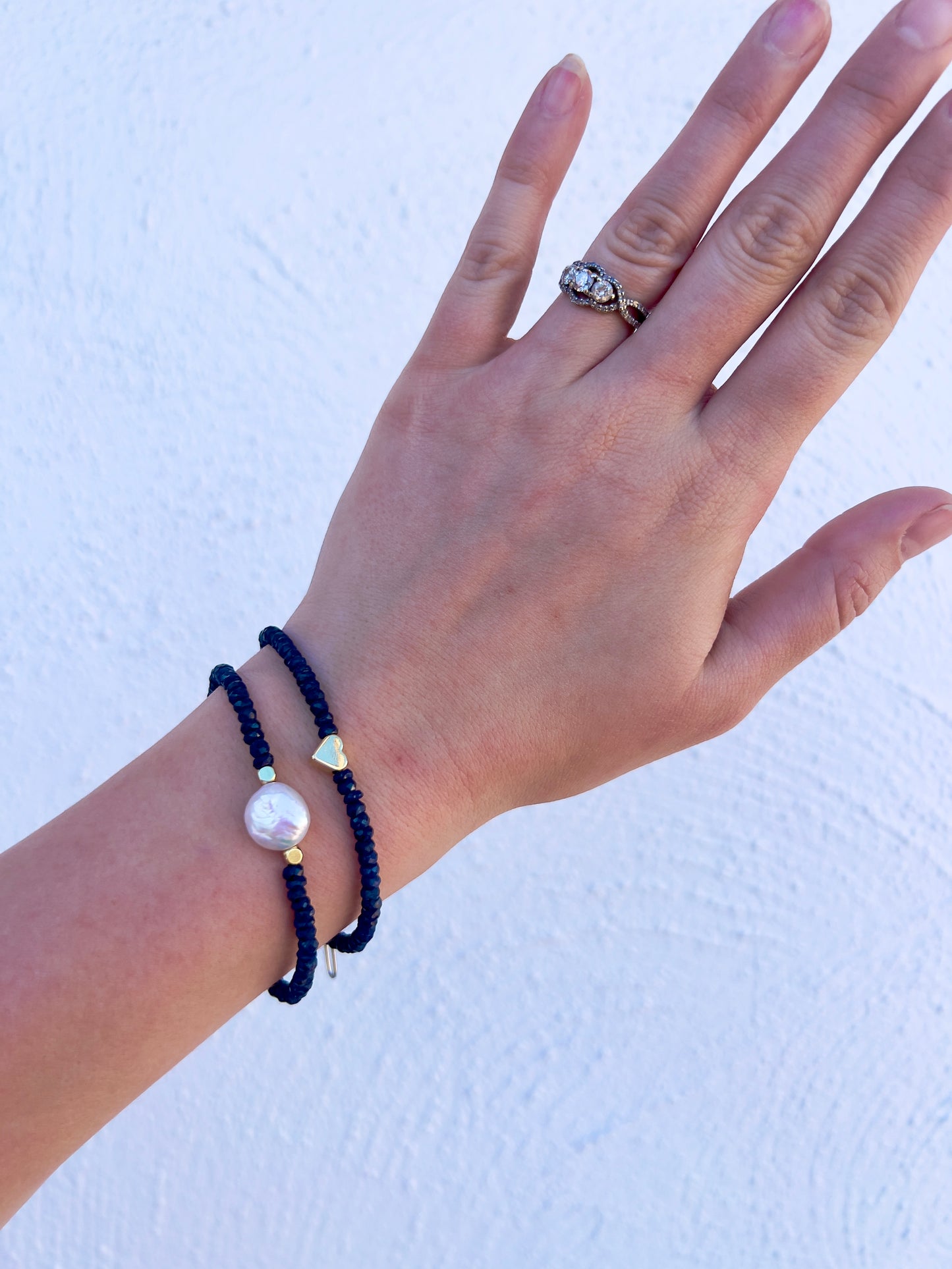 Sapphire and Coin Pearl Bracelet