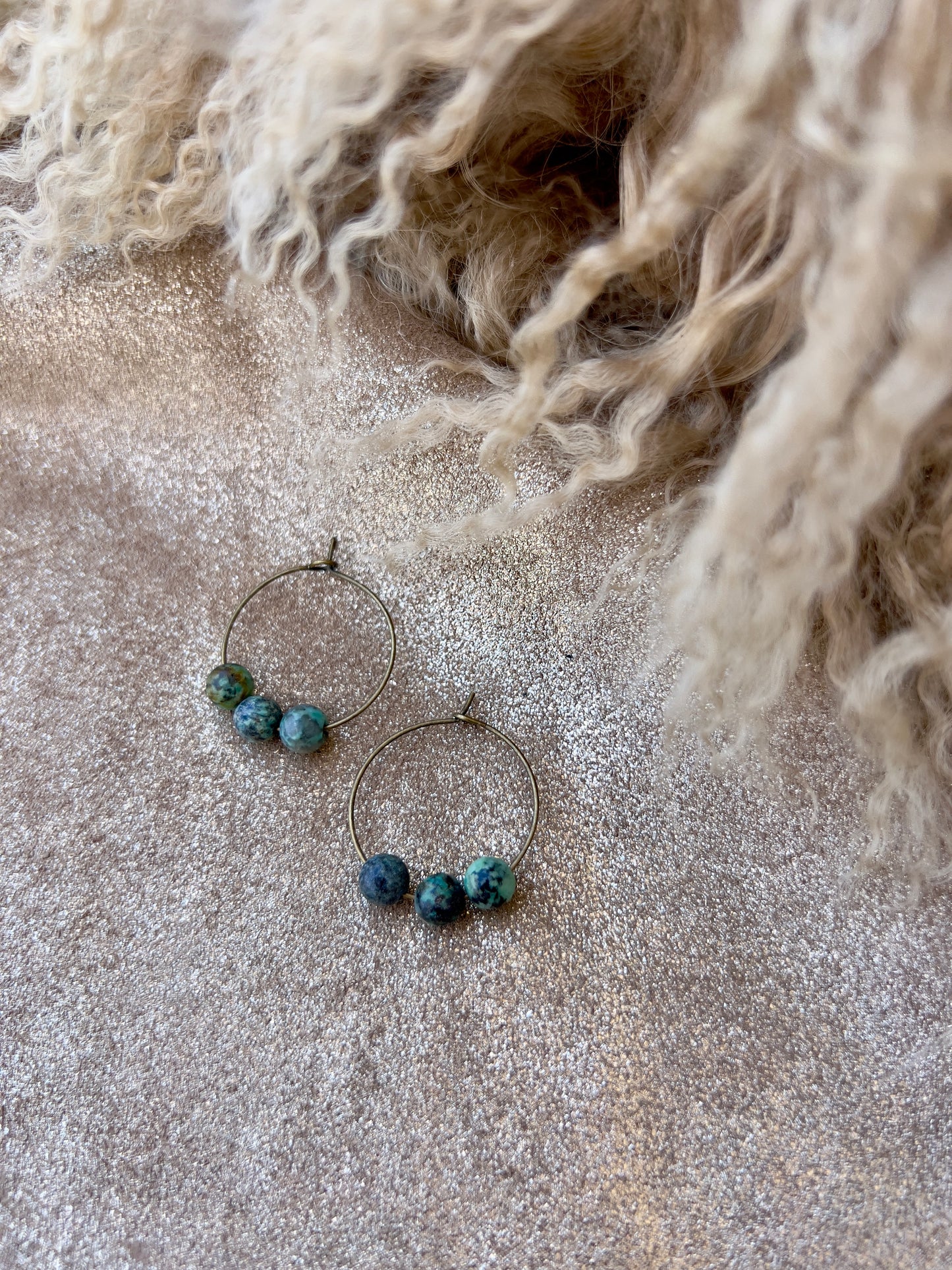 Mini Hoops - African Turquoise