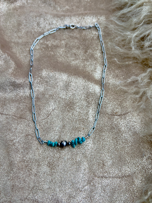 Turquoise Bar Necklace