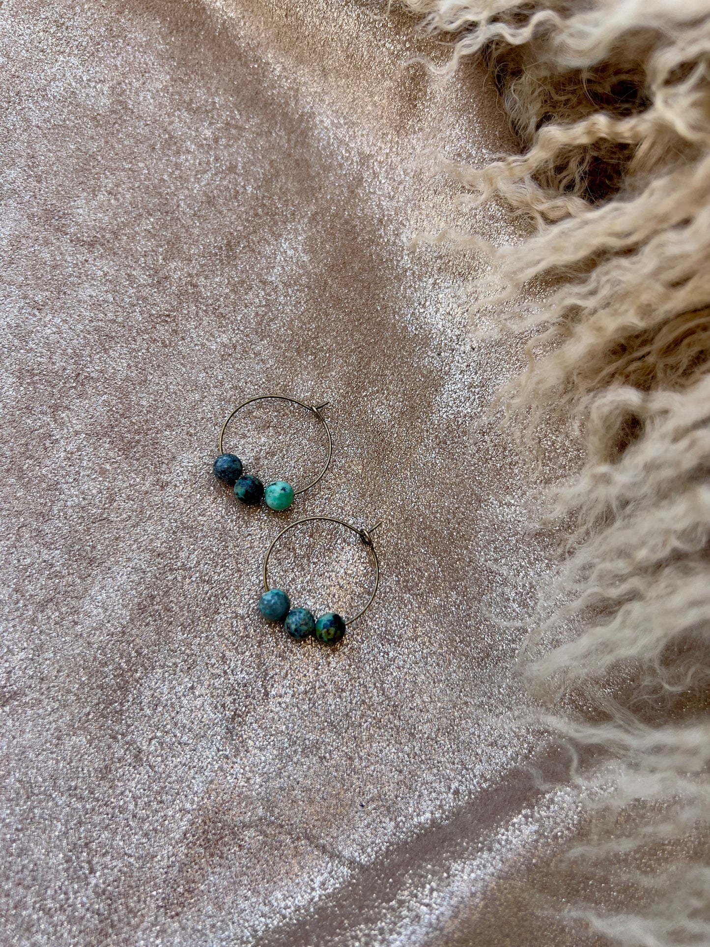 Mini Hoops - African Turquoise