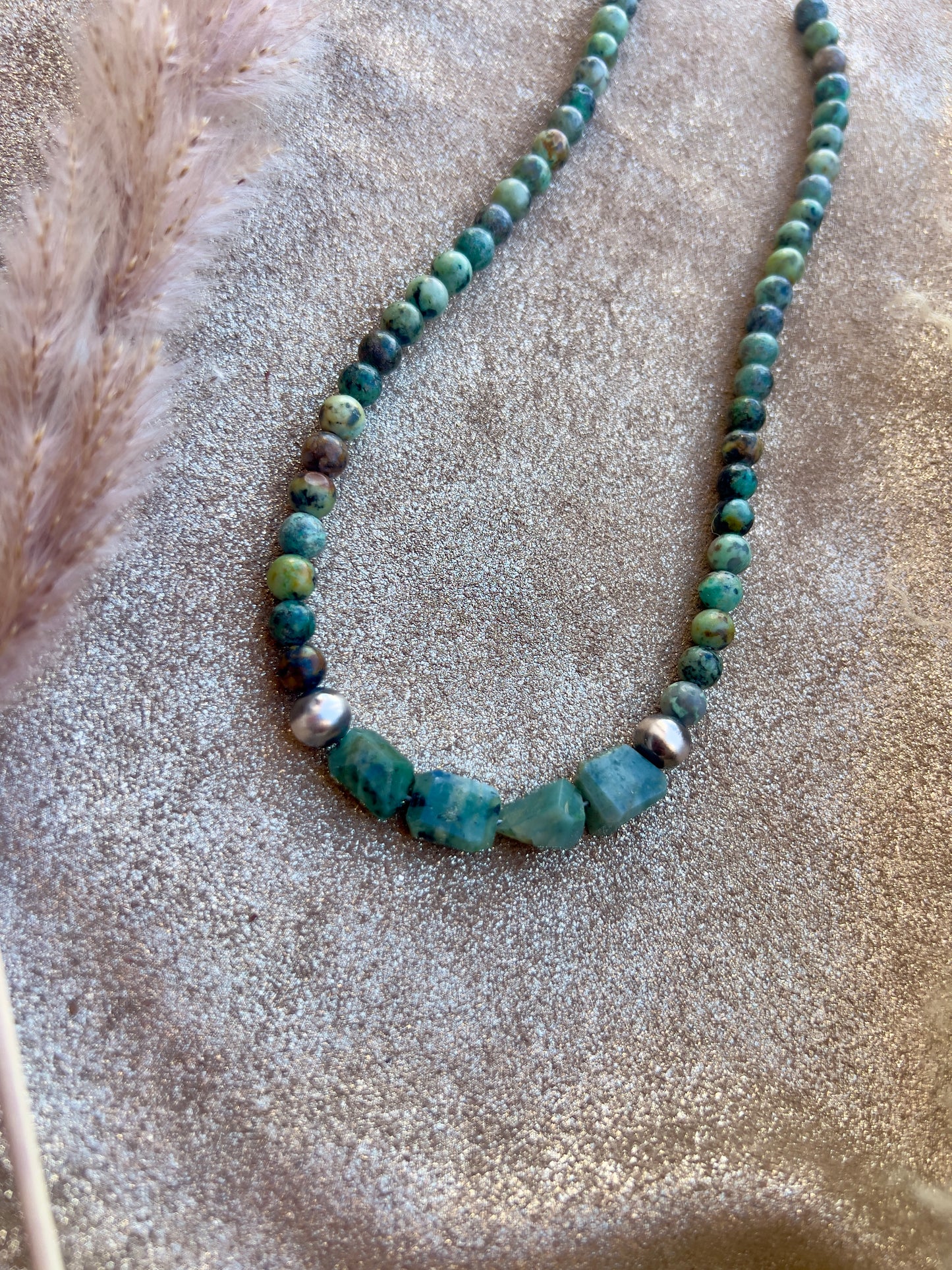 Emerald and Turquoise Necklace