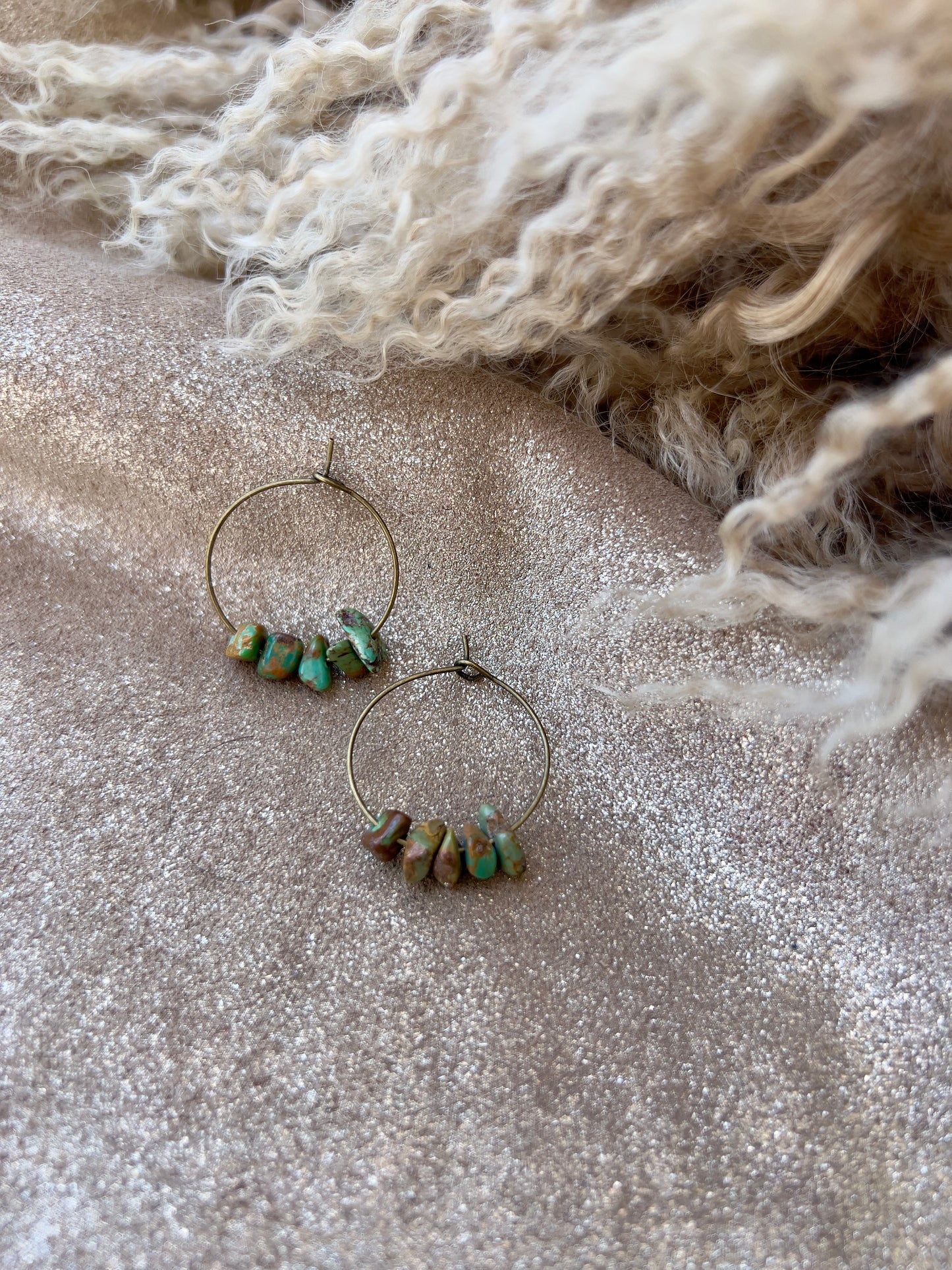 Mini Hoops - Green Turquoise