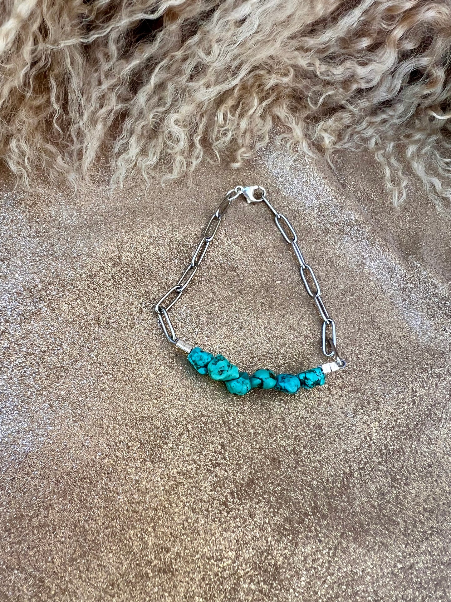 Turquoise Beaded Bar Bracelet