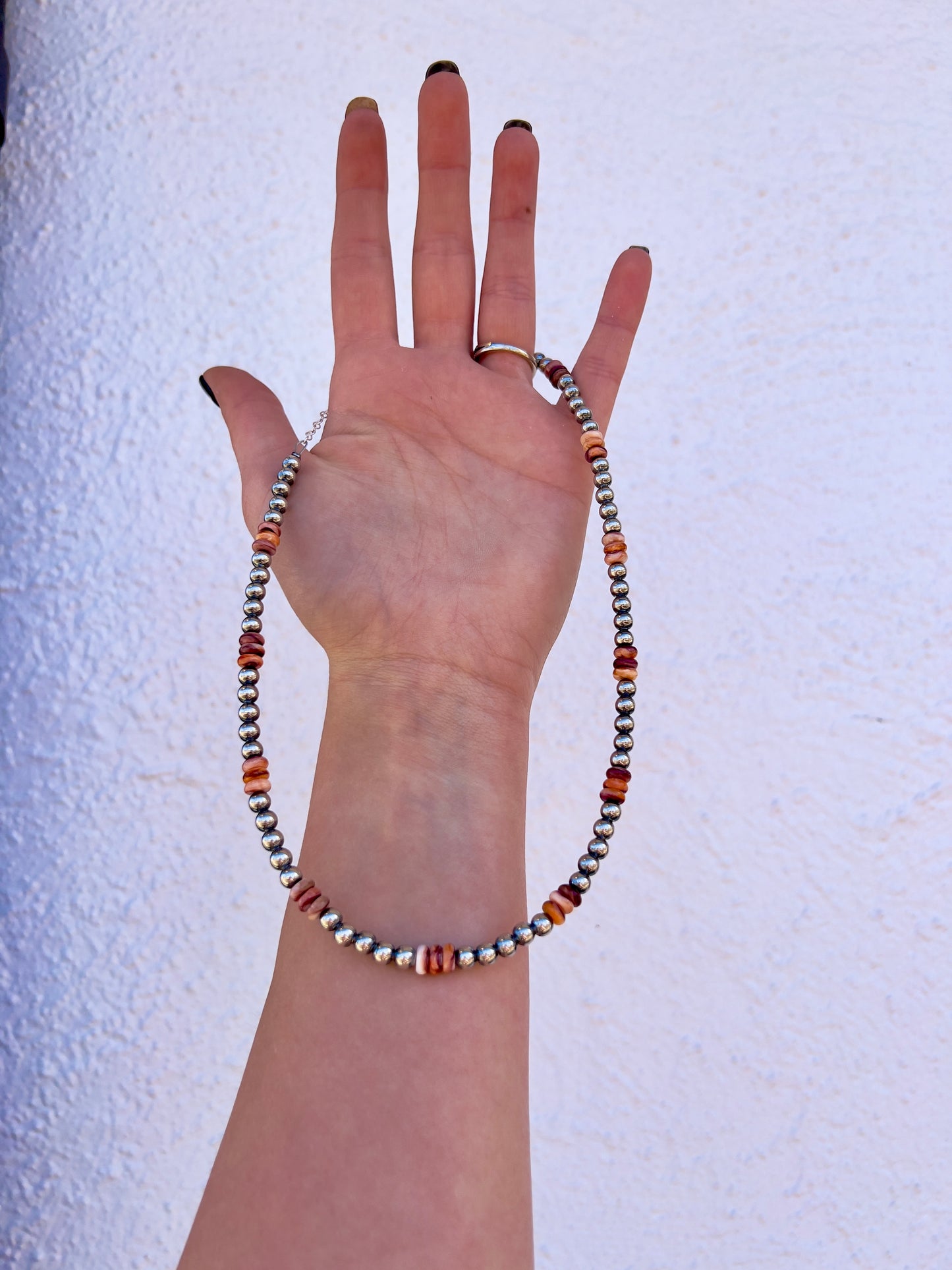 Purple & Orange Spiny Oyster Necklace