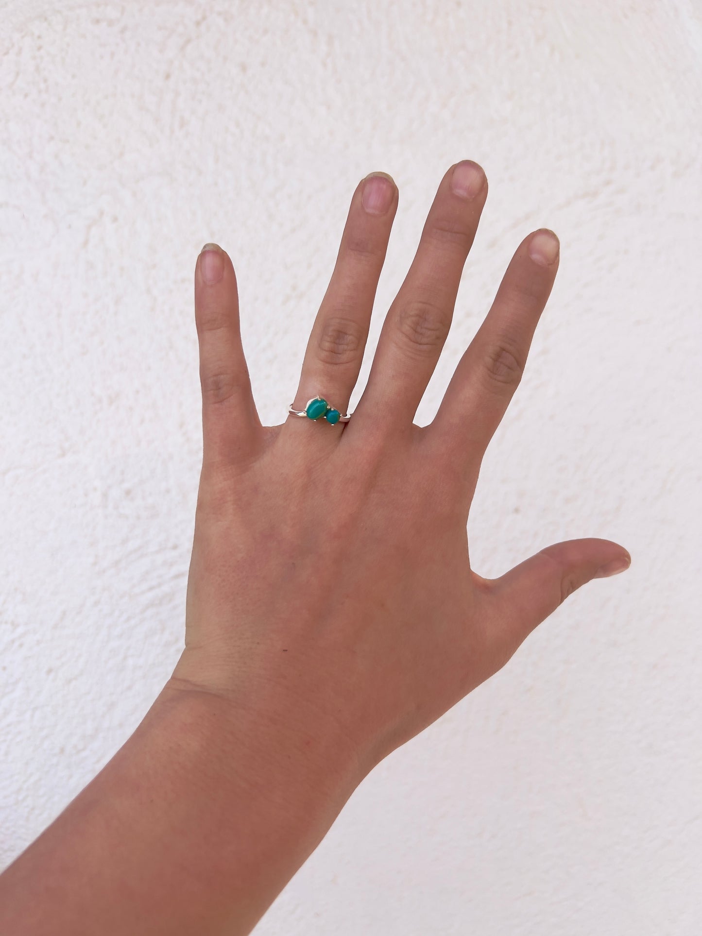 Two Stone Turquoise and Silver