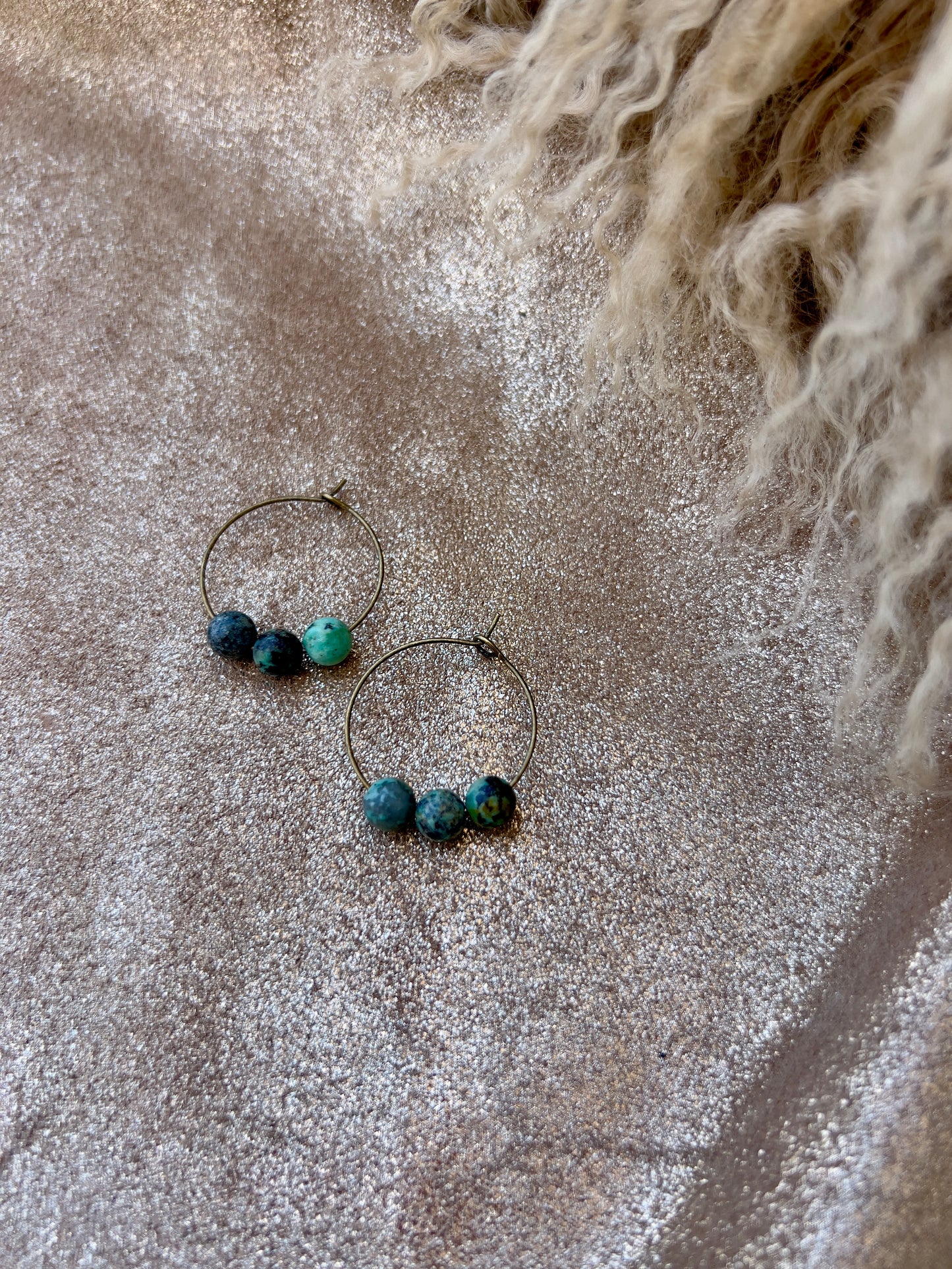Mini Hoops - African Turquoise