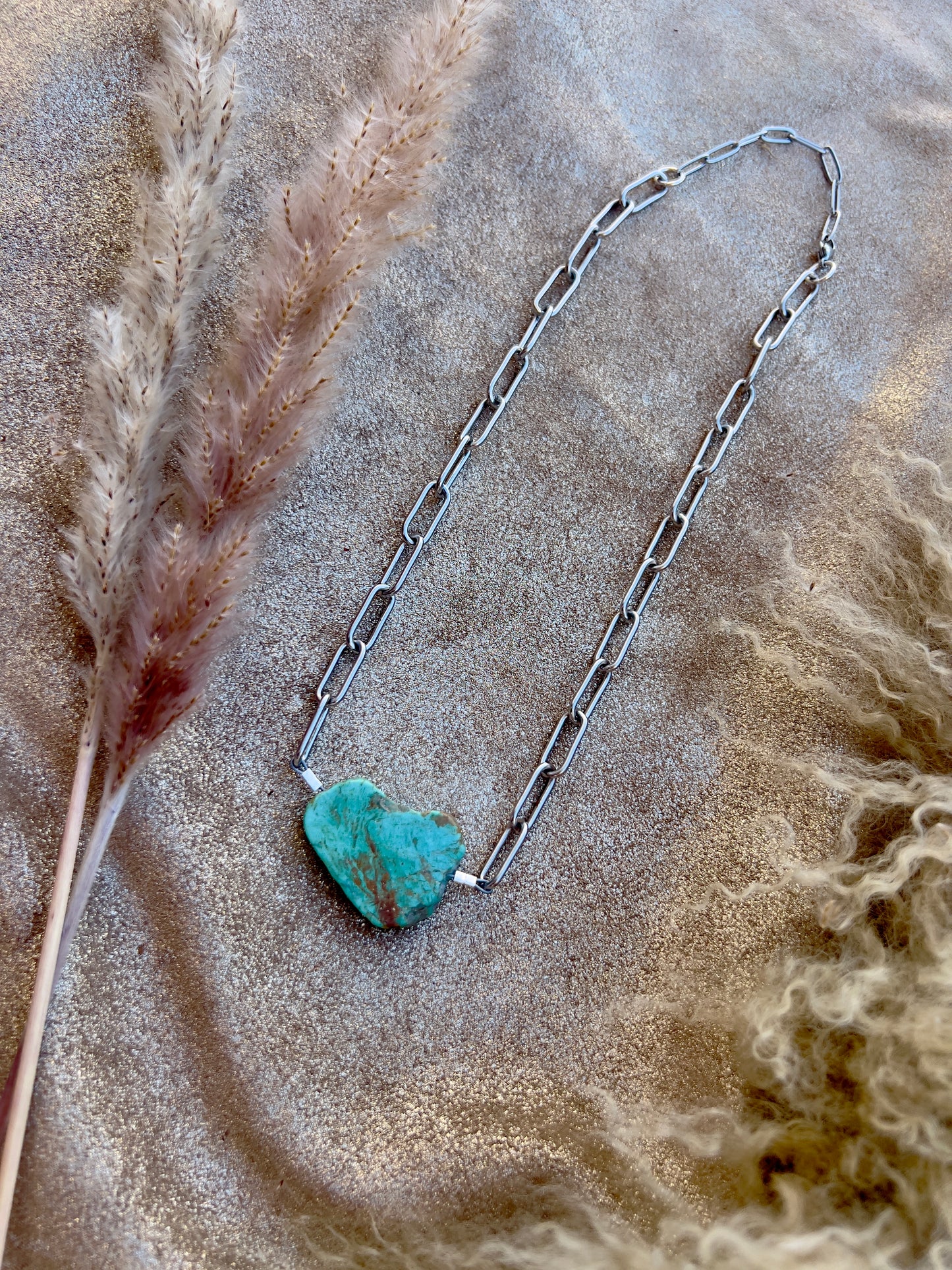 Kingman Turquoise Slab Necklace