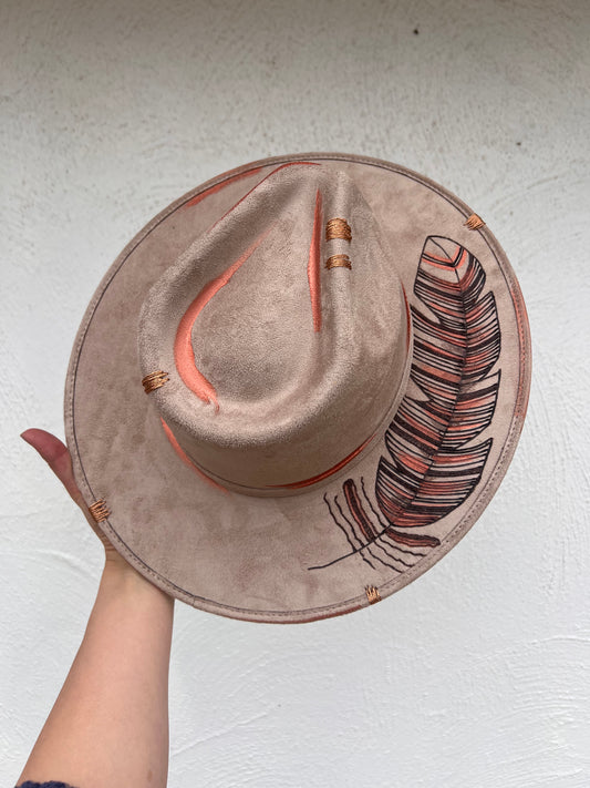 Metallic Feather Hat