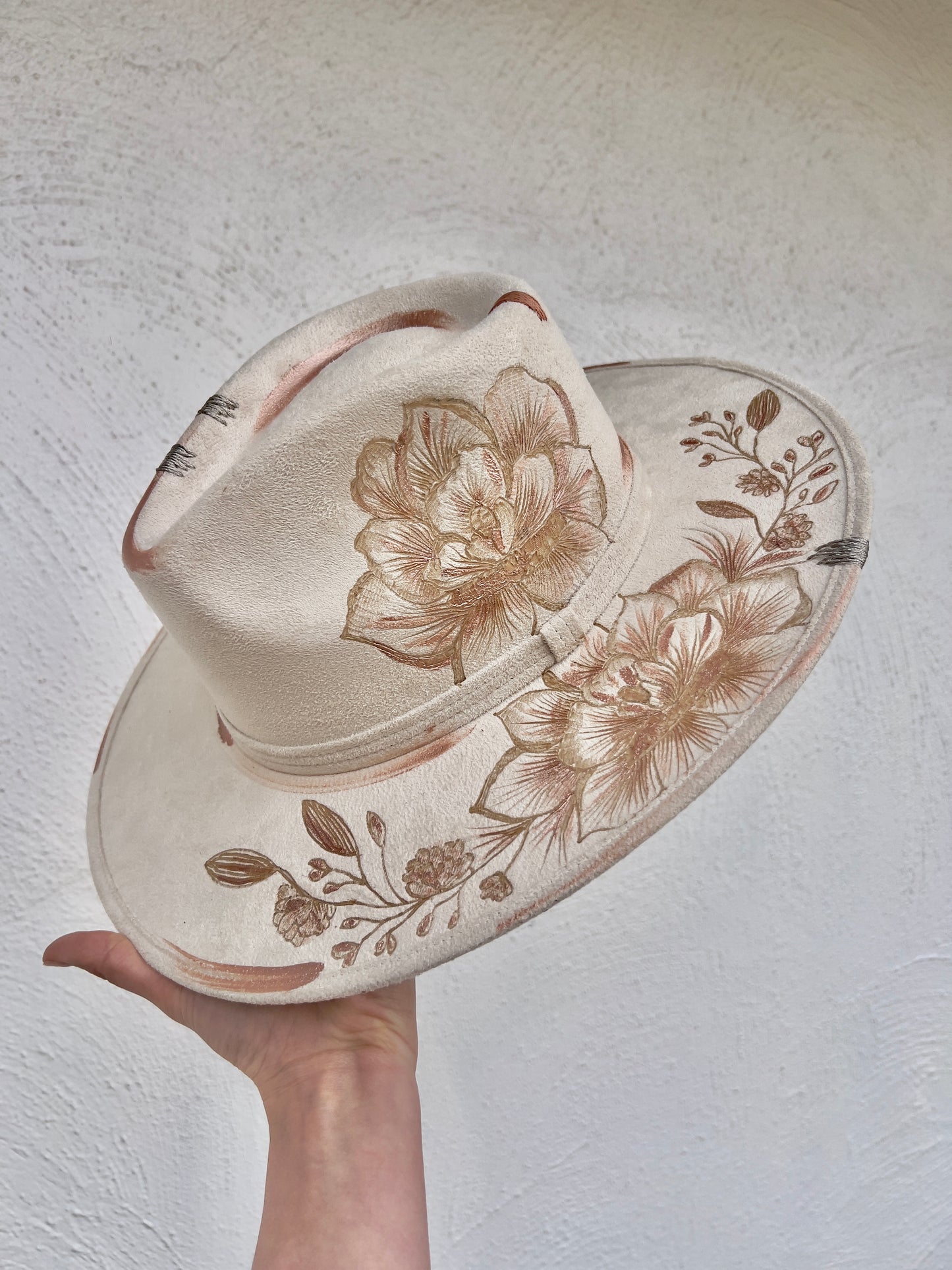 White Floral Hat