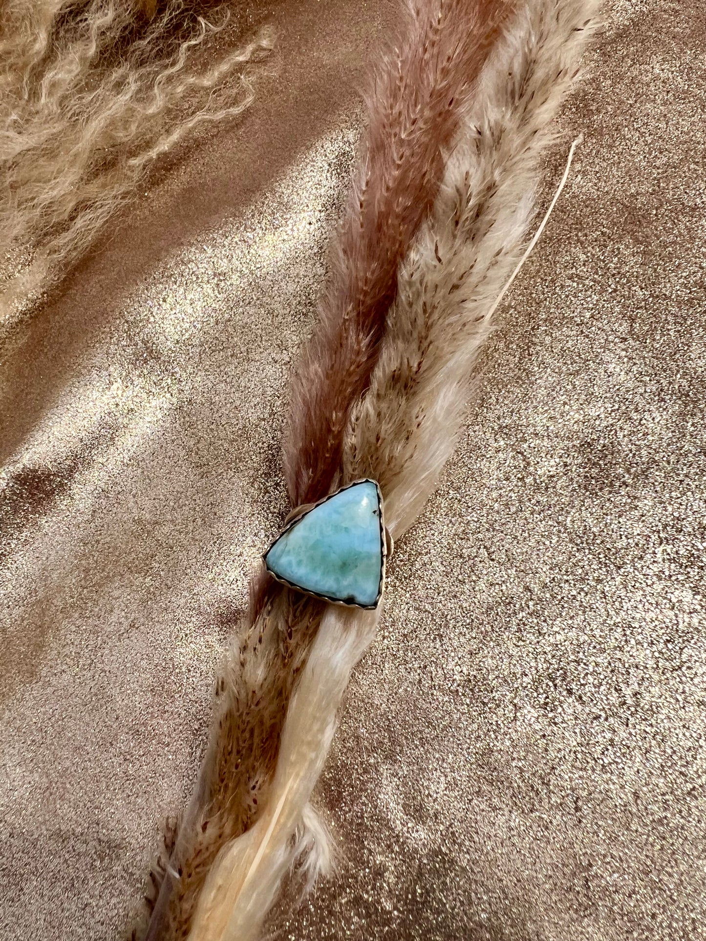 Larimar Triangle Ring